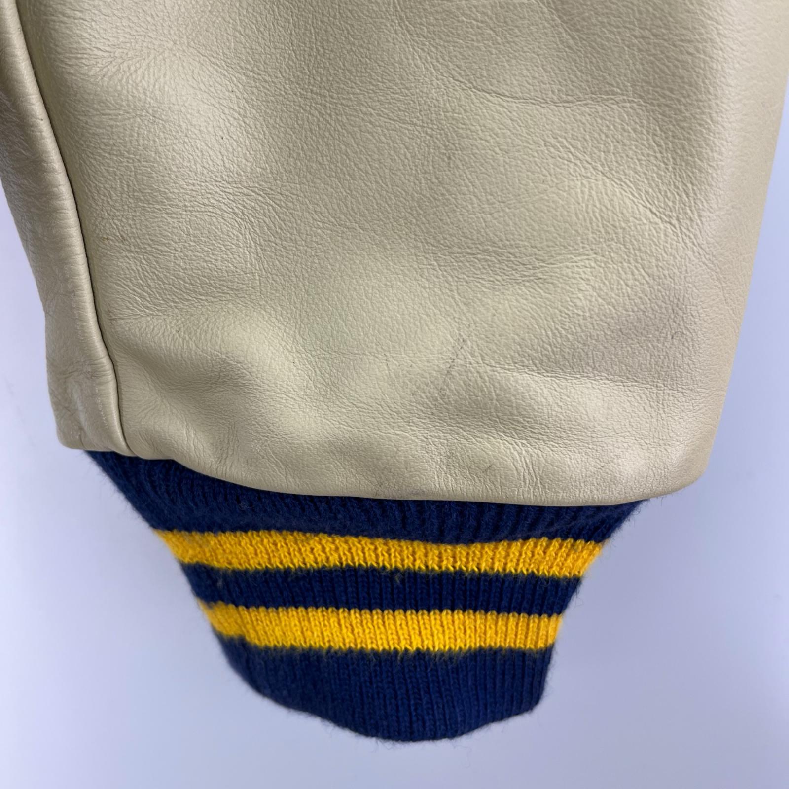 ジャケット GOLDEN BEAR レザースタジャン 青