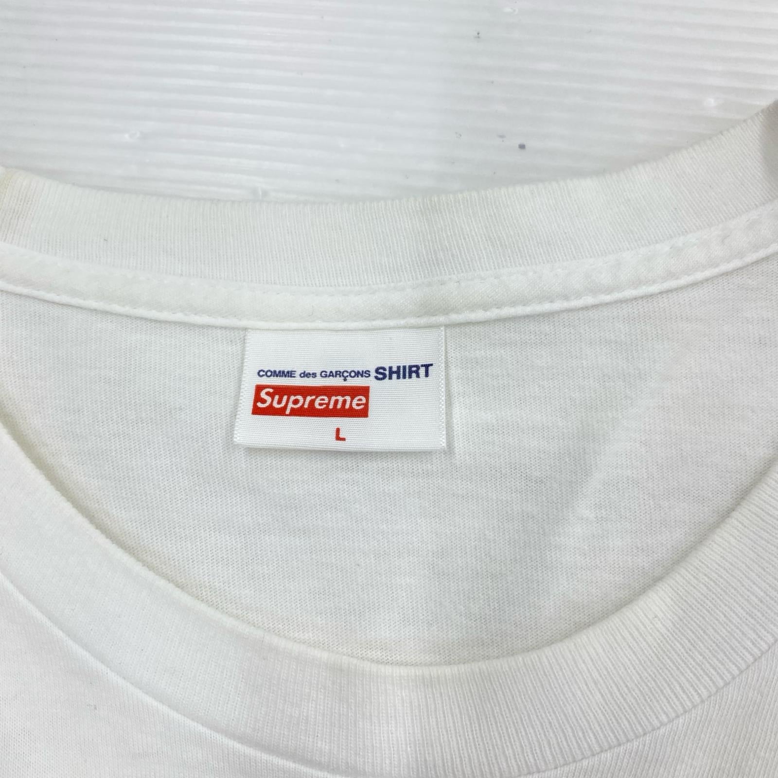 半袖Tシャツ Supreme×COMME des GARCONS SHIRT 17SS Box Logo Tee White ボックスロゴTee L 白 L ホワイト