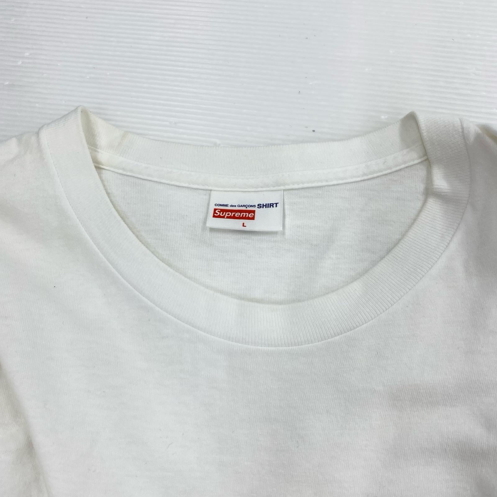 半袖Tシャツ Supreme×COMME des GARCONS SHIRT 17SS Box Logo Tee White ボックスロゴTee L 白 L ホワイト