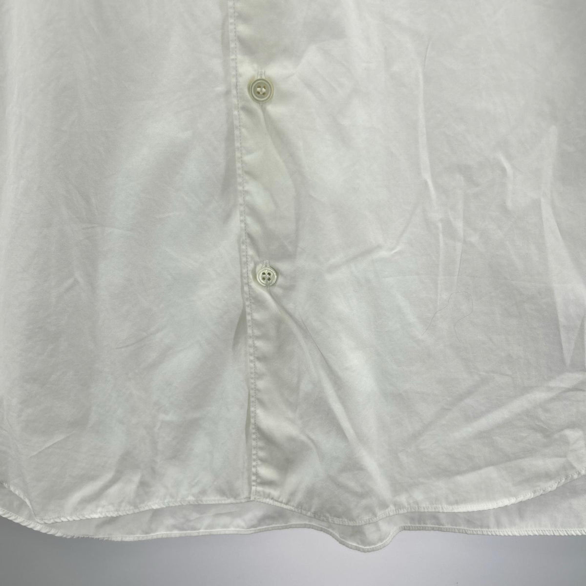 長袖シャツ FOREVER Cotton Poplin Plain 白 (L) L ホワイト