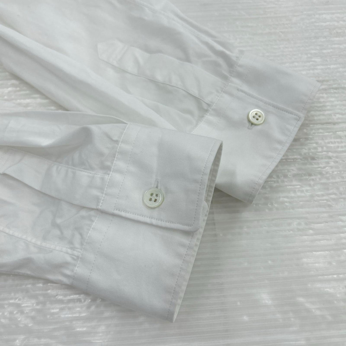 長袖シャツ FOREVER Cotton Poplin Plain 白 (L) L ホワイト