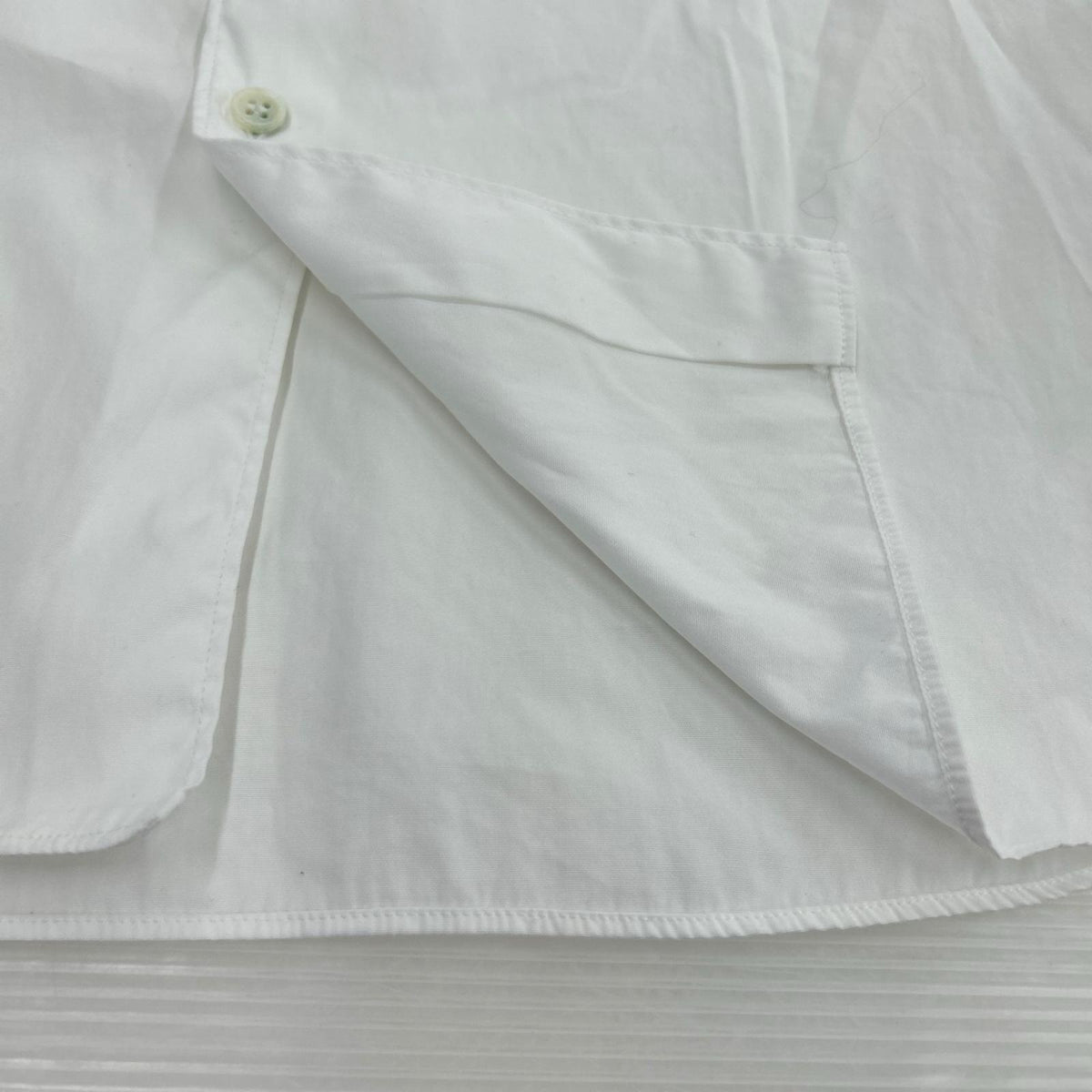 長袖シャツ FOREVER Cotton Poplin Plain 白 (L) L ホワイト