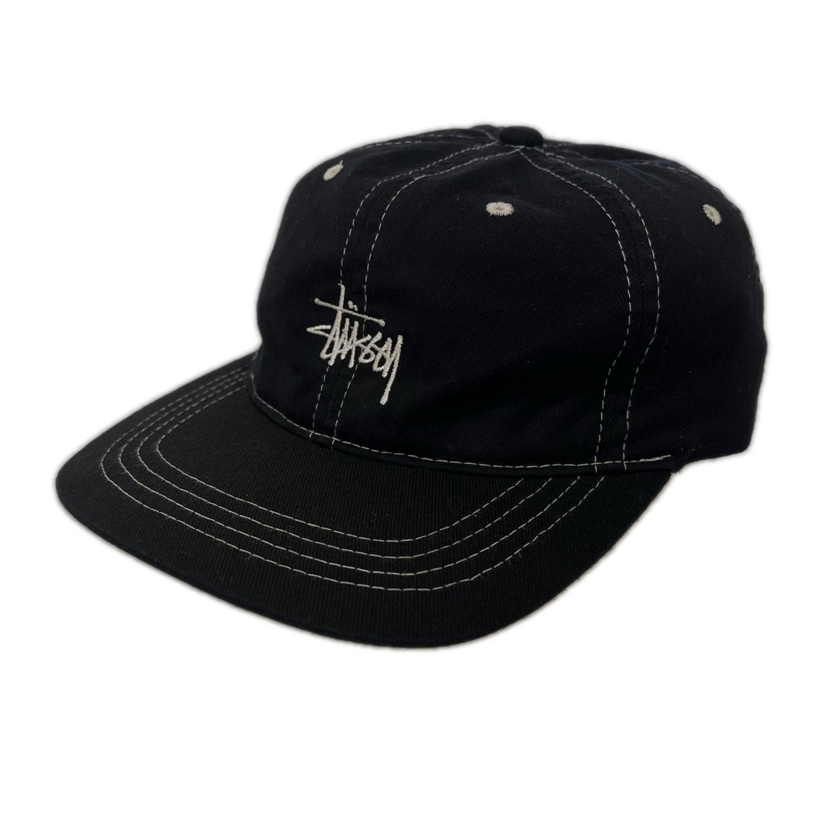 キャップ OLD STUSSY ステッチ ブラック ブラック