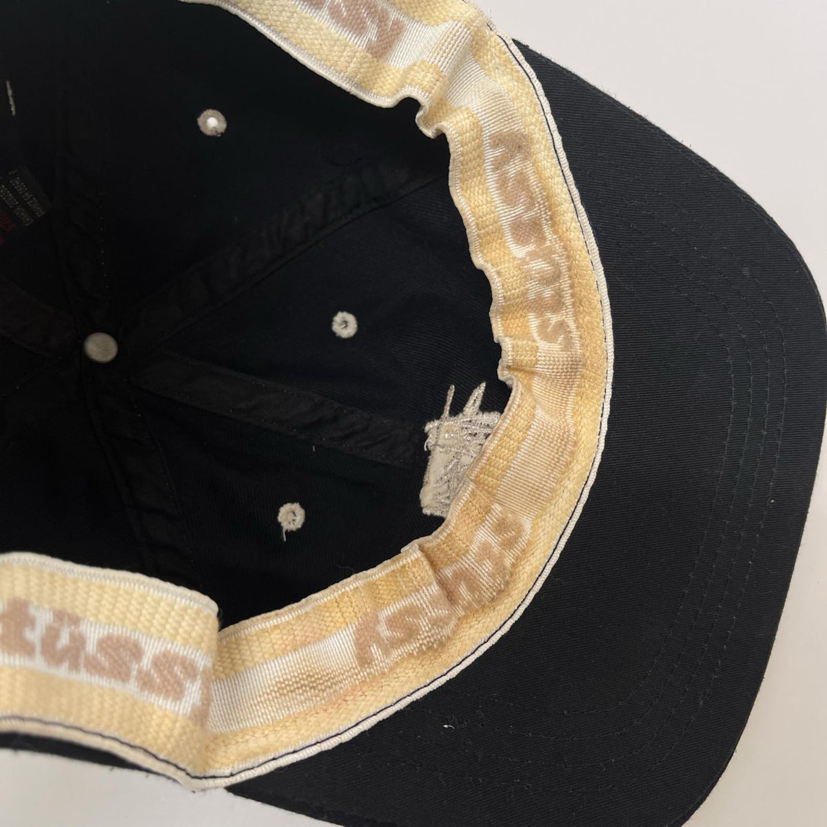 キャップ OLD STUSSY ステッチ ブラック ブラック