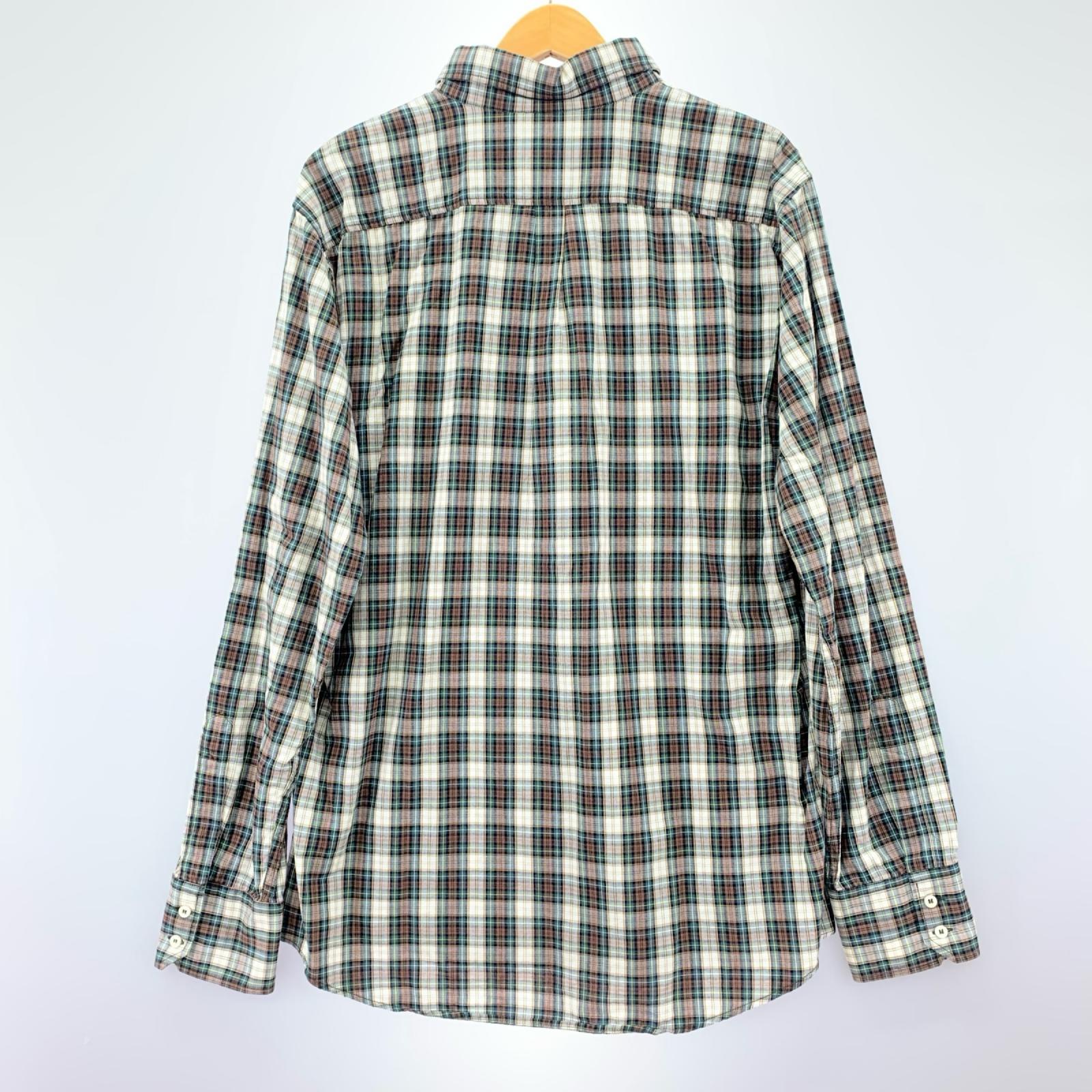 長袖シャツ ボタンダウンチェックシャツ GRN 50 50