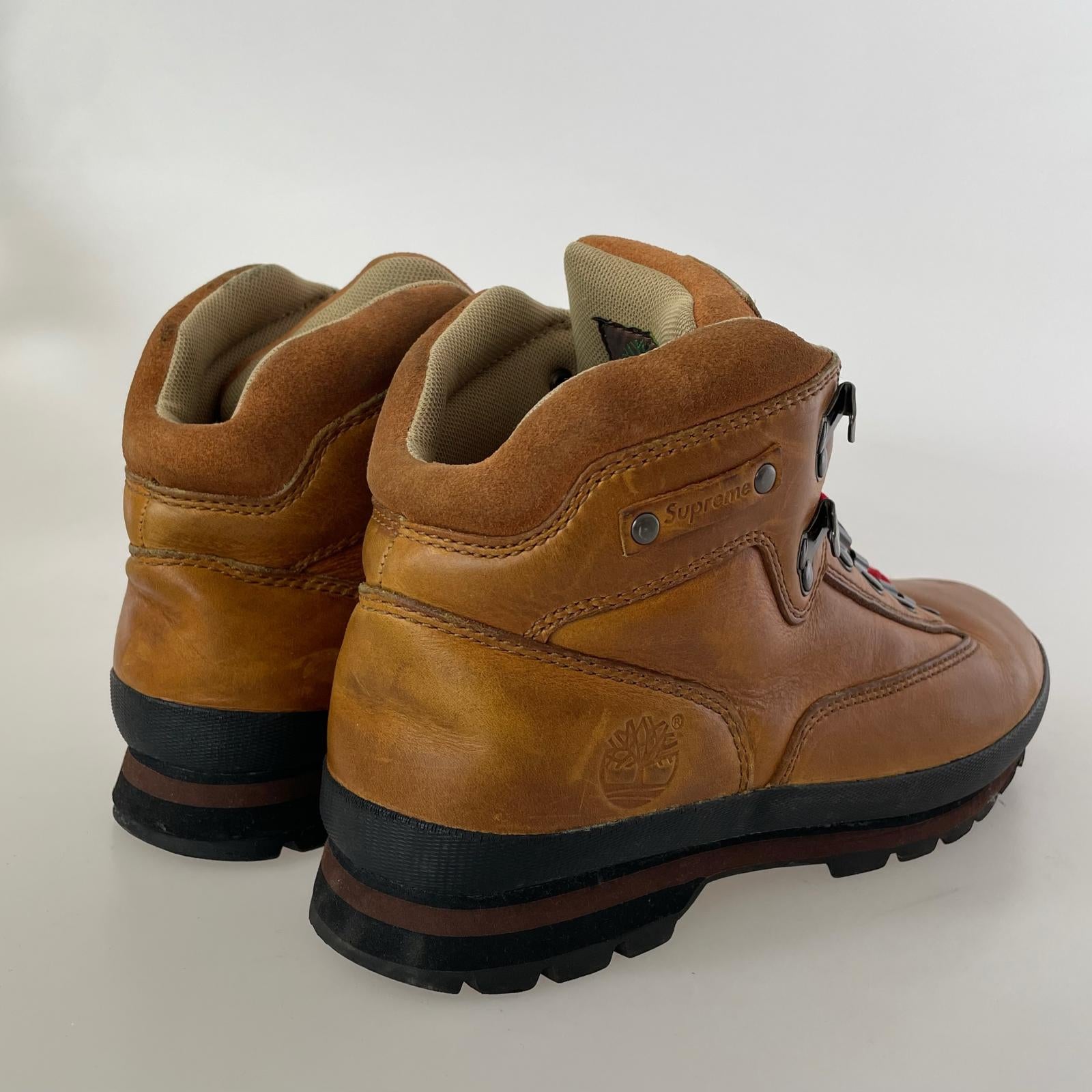 ブーツ Timberland×SUPREME 11AW Euro Hiker 8.5M 茶