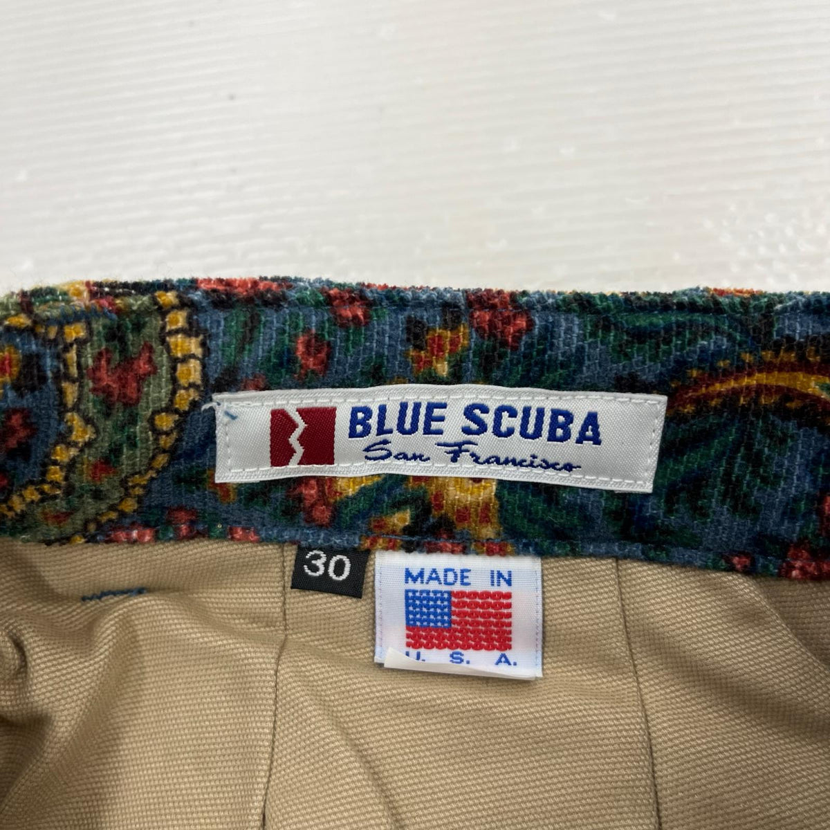 パンツ USA製 BLUE SCUBA カーゴパンツ ペイズリー (30) 30 マルチカラー