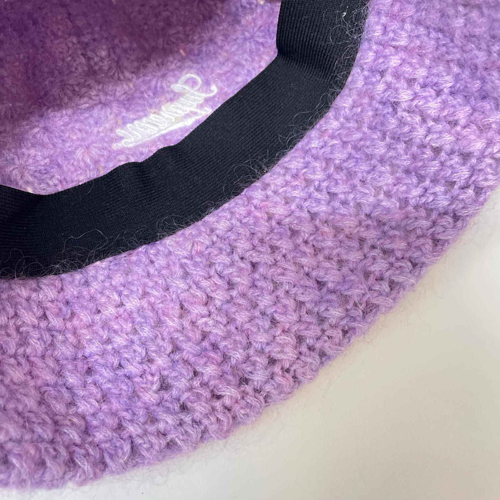 ニットキャップ 22AW/Mohair Crochet Crusher/ピンク