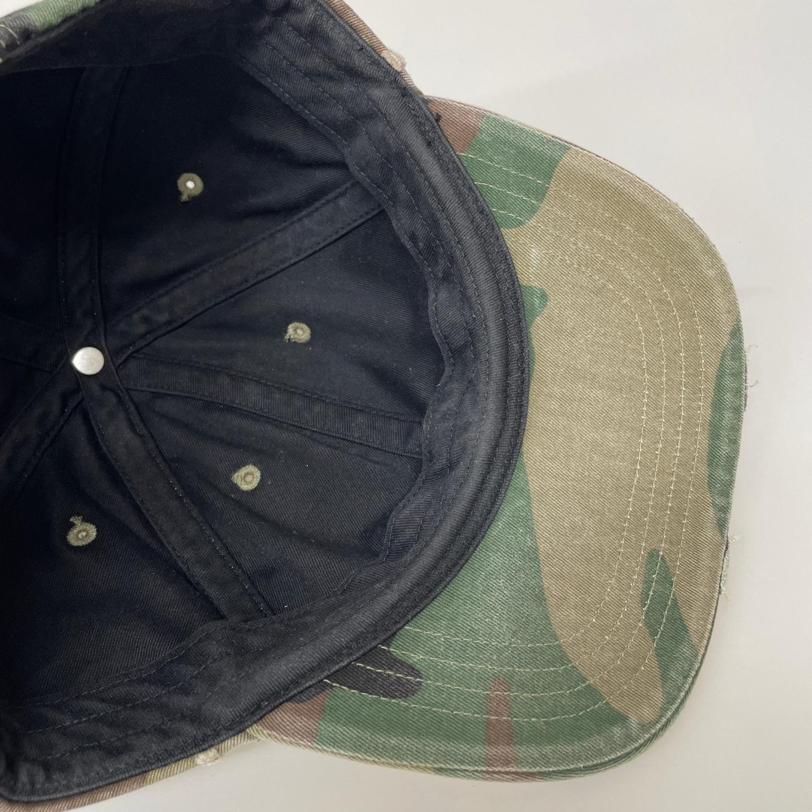 キャップ 25AW/DISTRESSED SCRIPT 6-PANEL CAMO