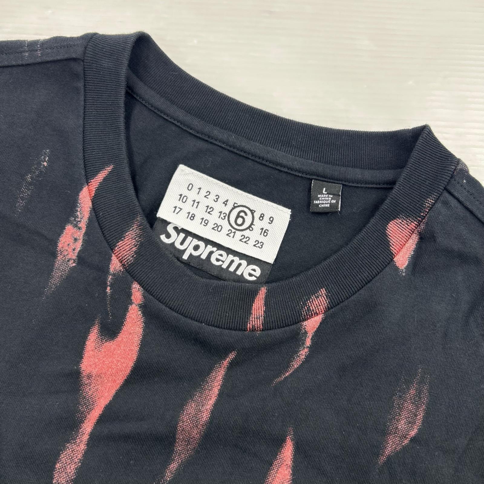 半袖Tシャツ Supreme×MM6 Liquid Blue Oversized Tee 黒 (L) L ブラック