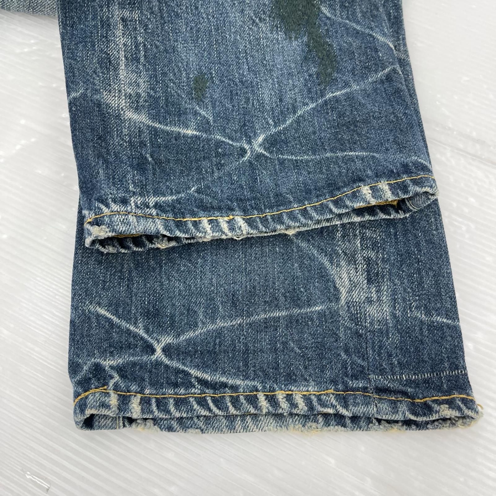 デニムパンツ 06AW Guruguru期 蝿・蜘蛛刺繍 (2) 2 ネイビー