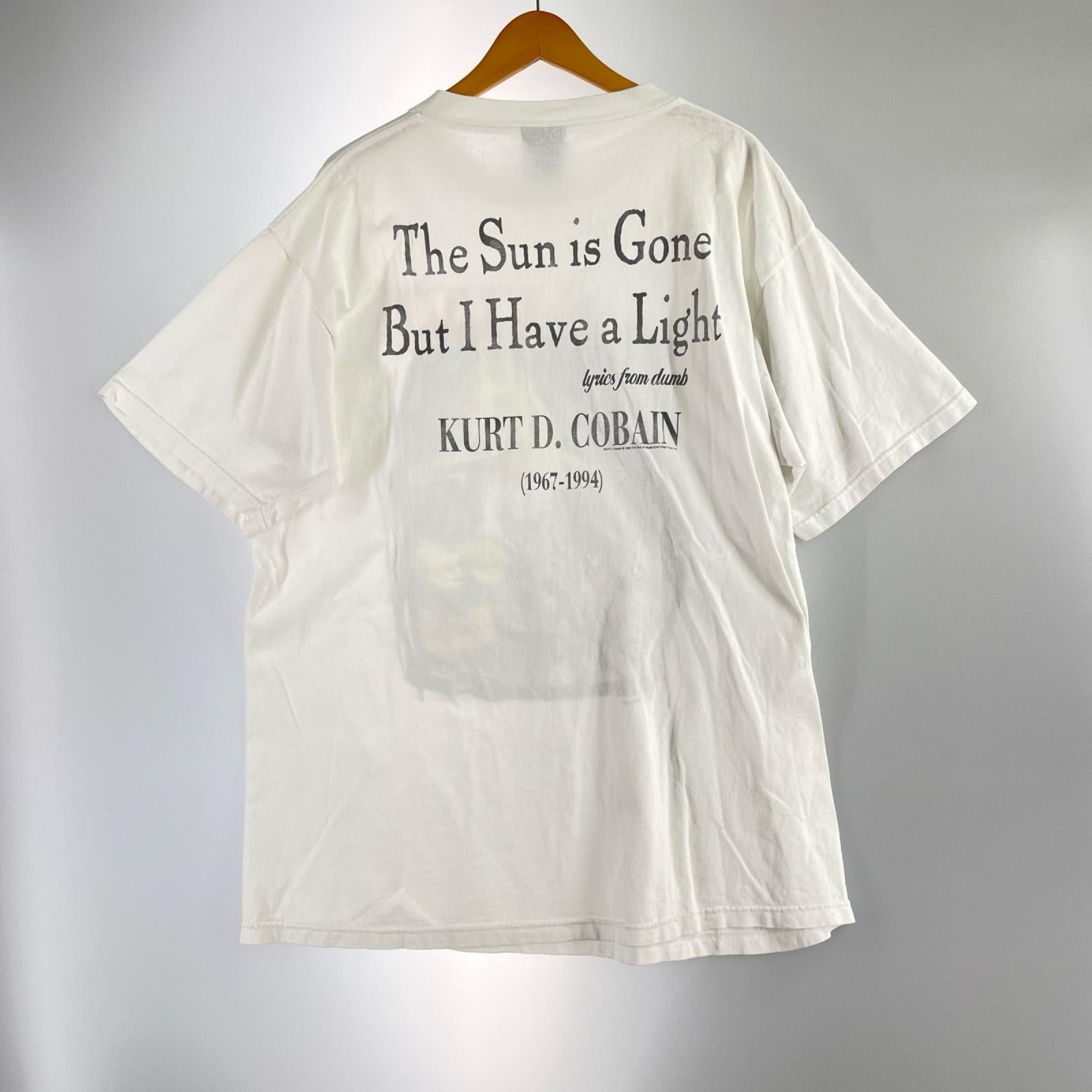 半袖Tシャツ 90s Giant 追悼・メモリアルT カート・コバーン 白 (XL) ホワイト