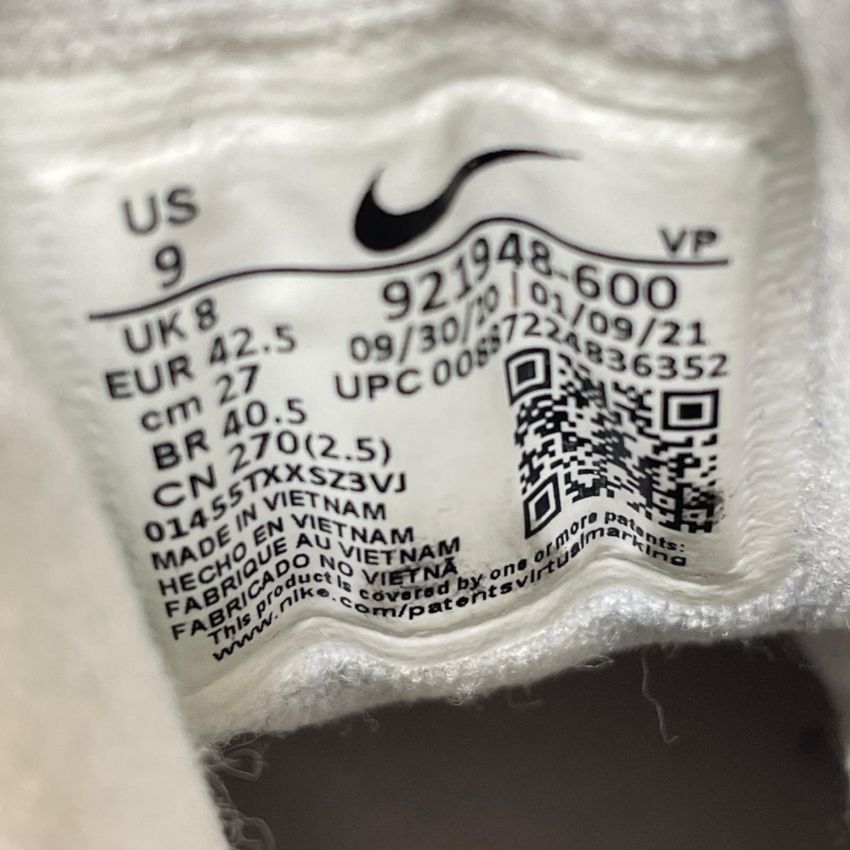 スニーカー AIR MORE UPTEMPO 96 27cm (US9 UK8 1/2 EU44)