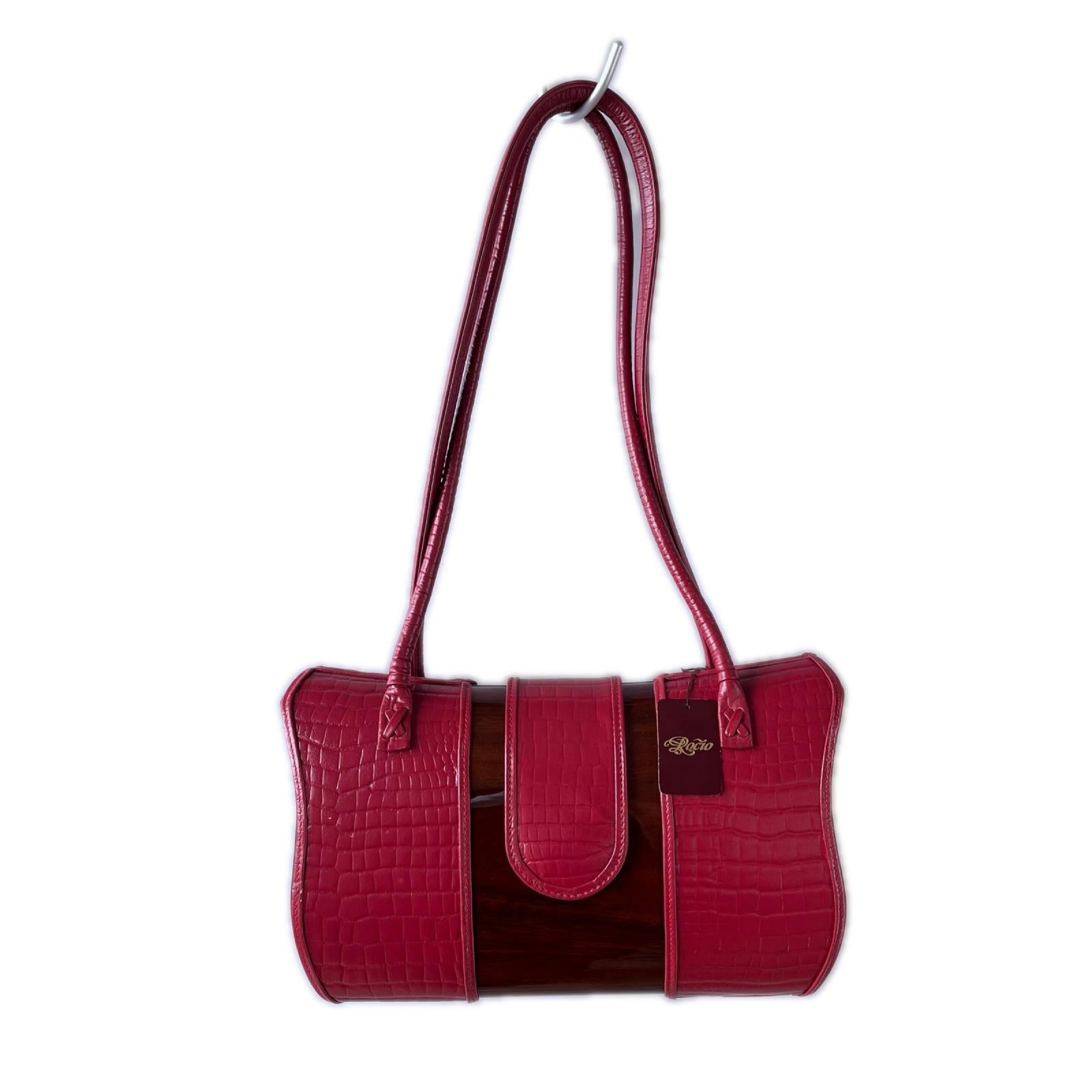 トートバッグ Rocio/AMANRA NAPPA LEATHER HANDBAG レッド