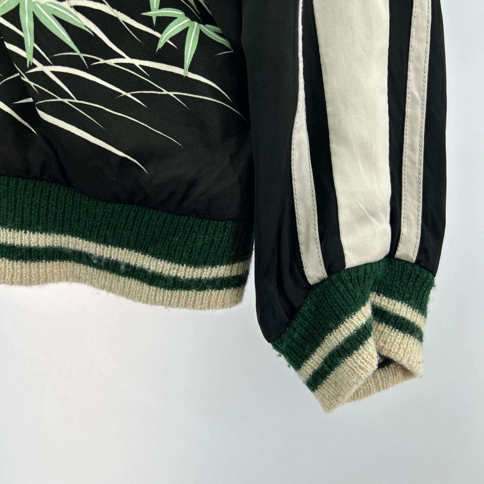 ジャケット 1950s Style Acetate Souvenir Jacket ブラック