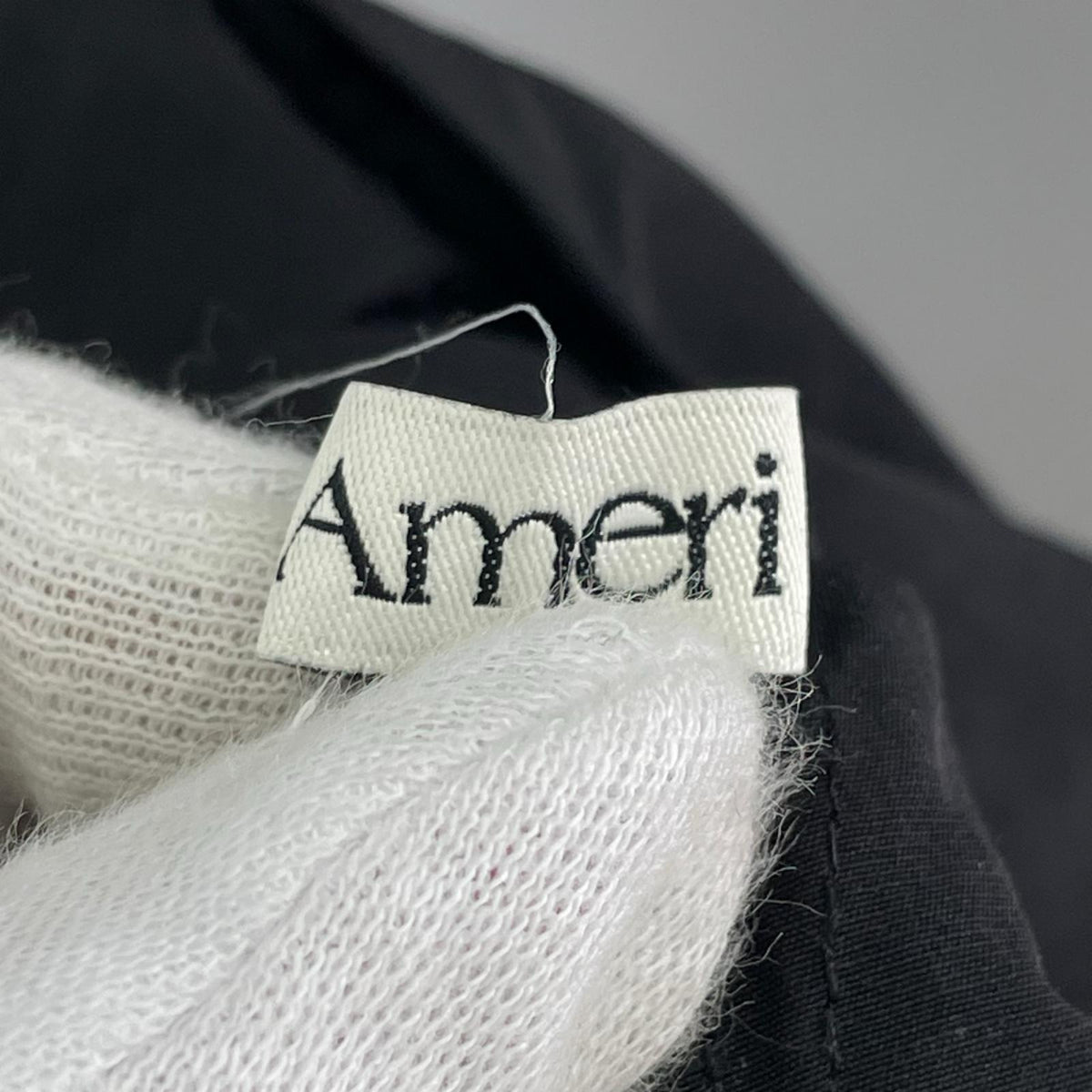 ワンピース AMERI BALLOON DETAIL KNIT DOCKING DRESS S ブラック S ブラック