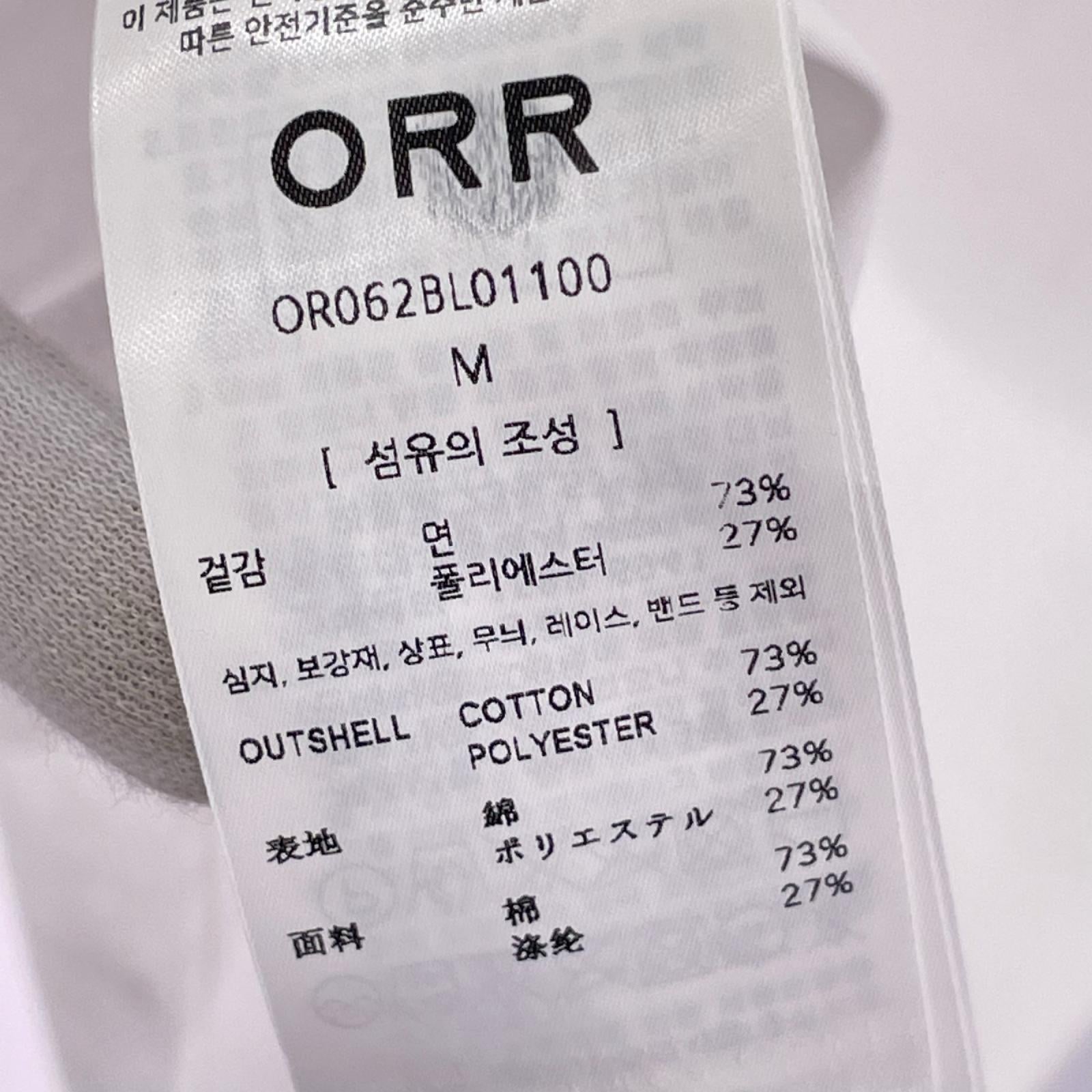 半袖シャツ ORR 白 M M ホワイト