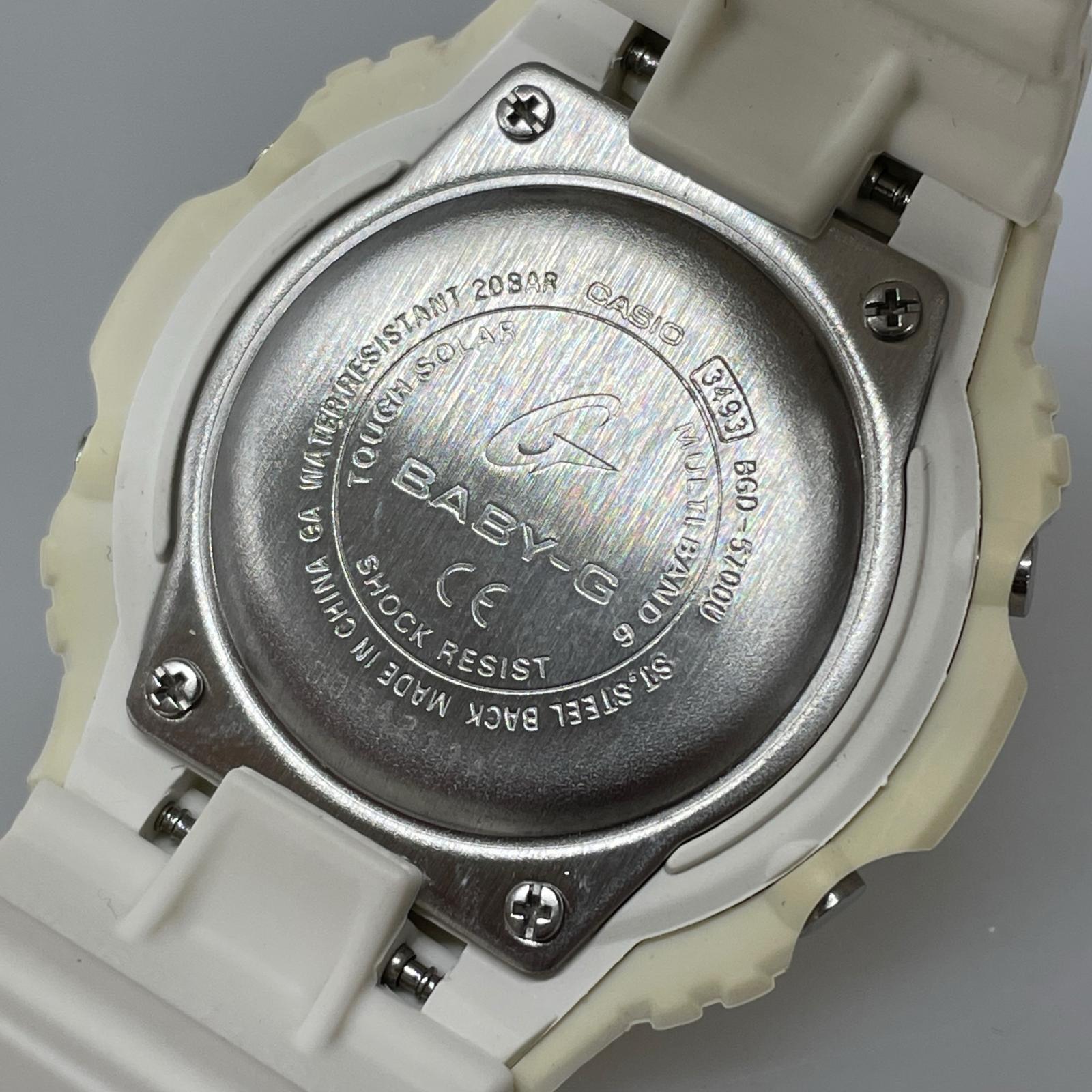 腕時計 BGD-5700U ソーラー ホワイト ホワイト