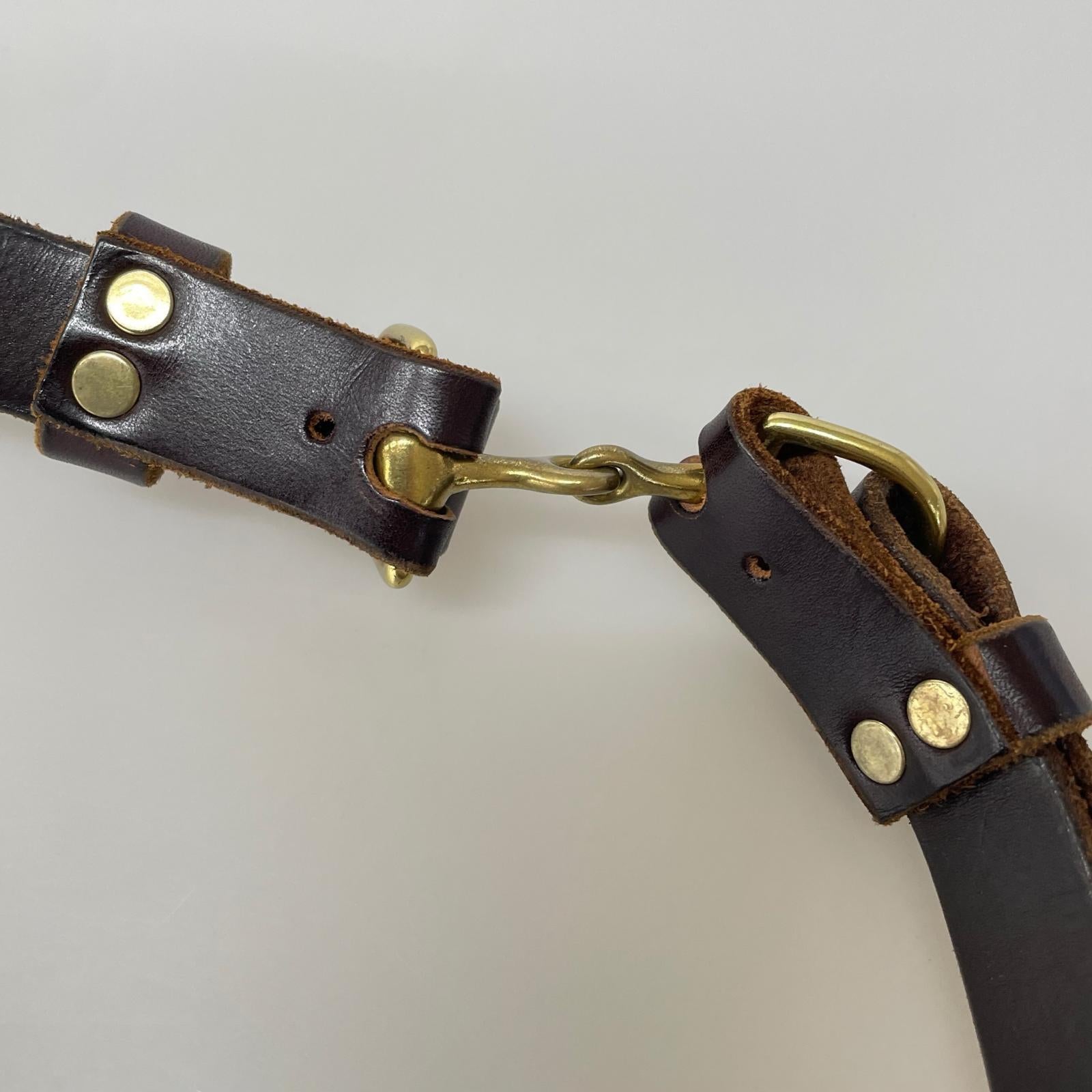 その他アクセサリー レザーベルト ブラウン
