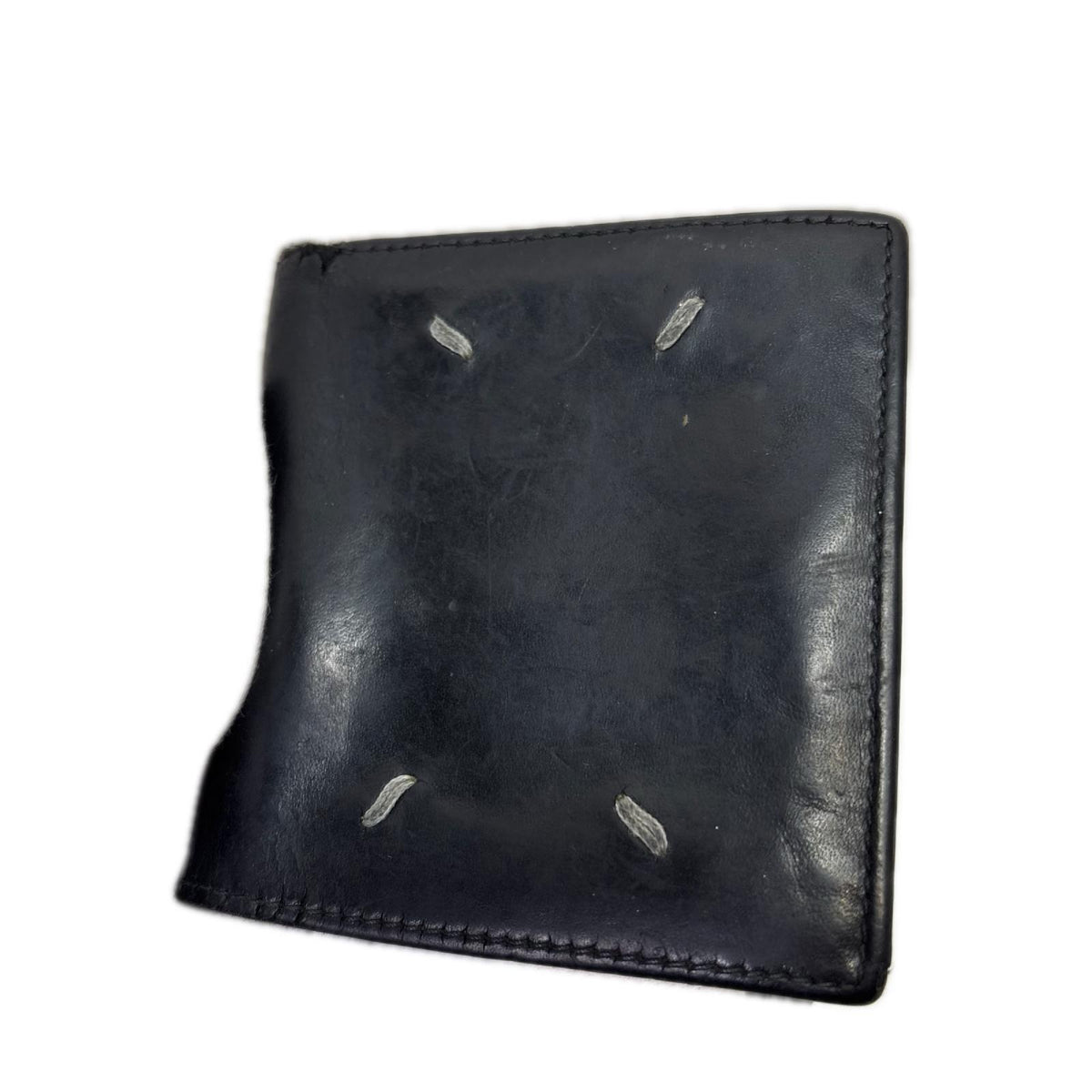 二つ折り財布 MAISON MARGIELA コンパクトウォレット ブラック