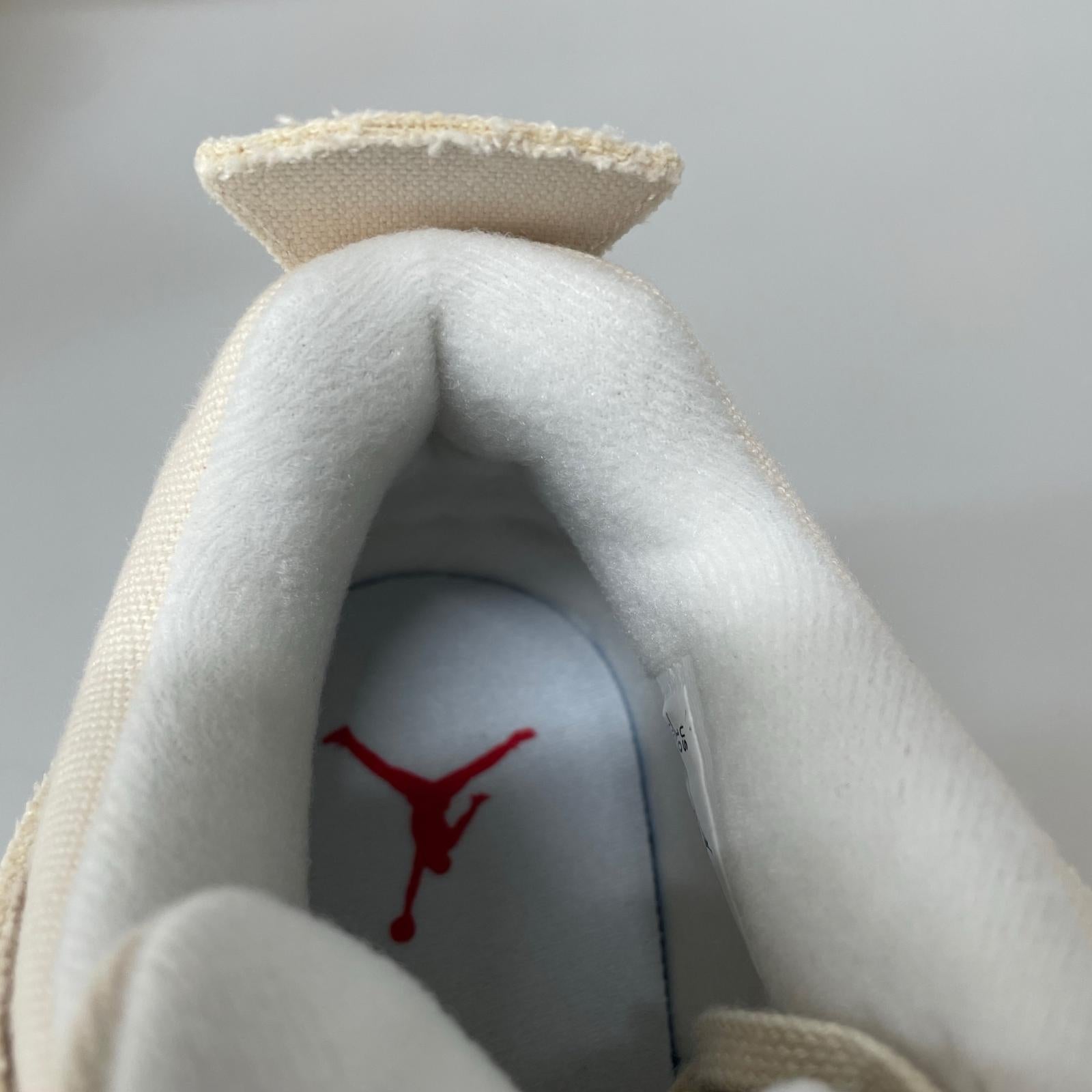 スニーカー NIKE JORDAN 4 Retro Blank Canvas DQ4909-100 (27) 27cm (US9 UK8 1/2 EU44)