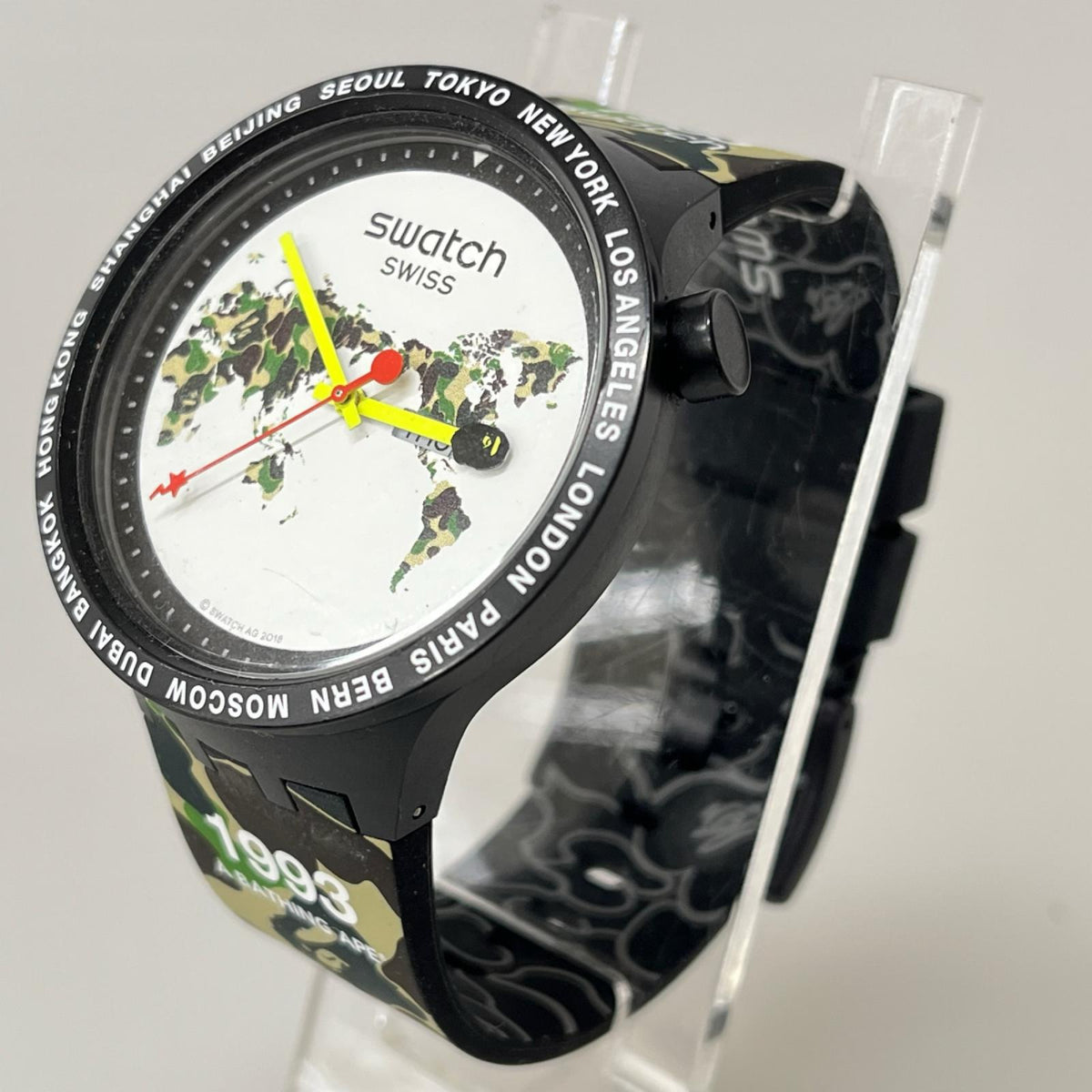 腕時計 A BATHING APE ×Swatch BIG BOLD 腕時計 カモ マルチカラー