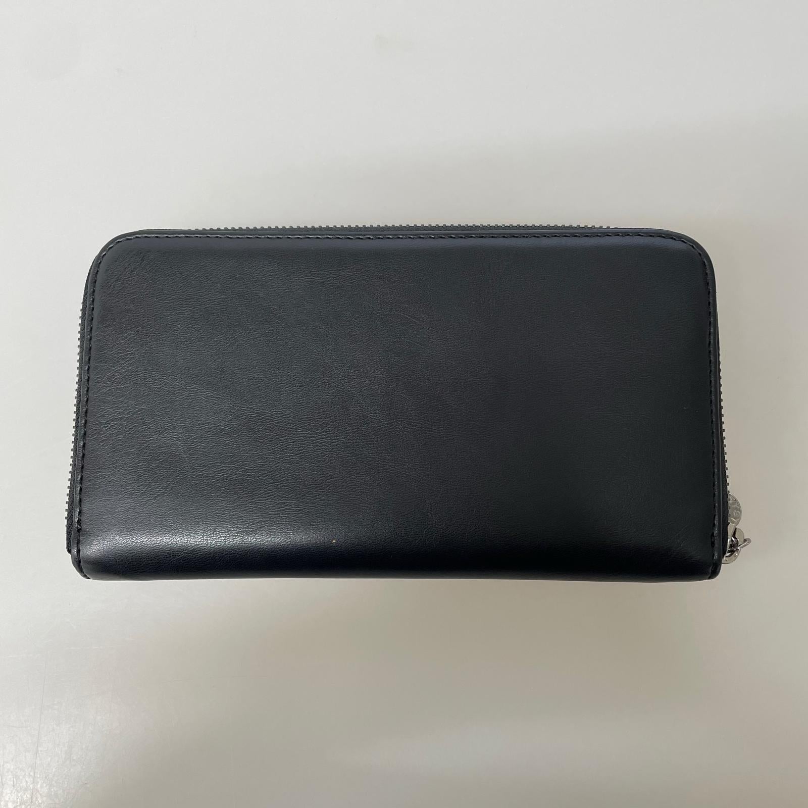 長財布 ラウンドジップウォレット 黒 ブラック
