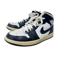 スニーカー Air Jordan 1 Mid white/metallic gold-obsidian 554724-174 28cm (US10 UK9 1/2 EU46)