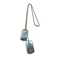 GUCCI 925 ダブルドックタグネックレス