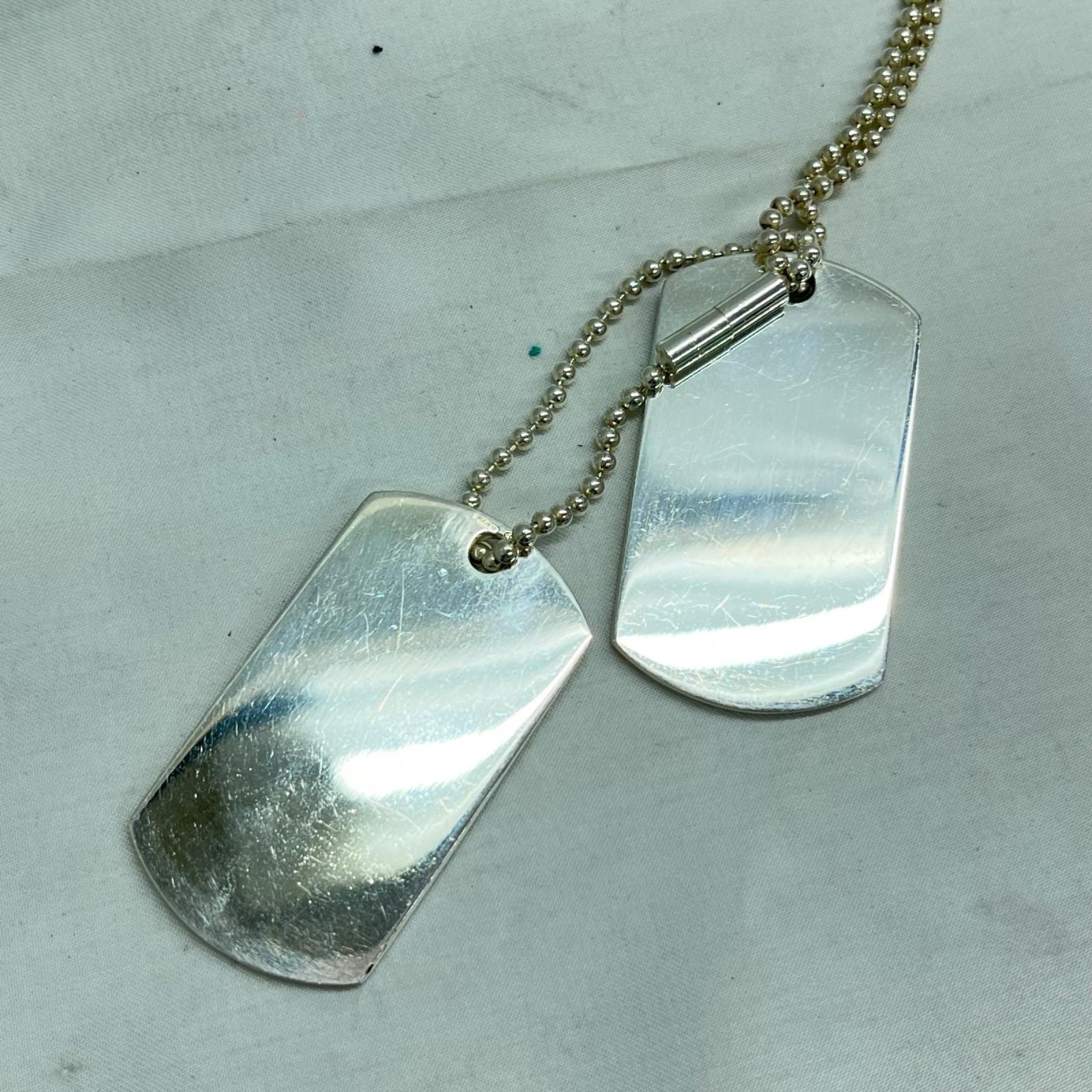 GUCCI 925 ダブルドックタグネックレス