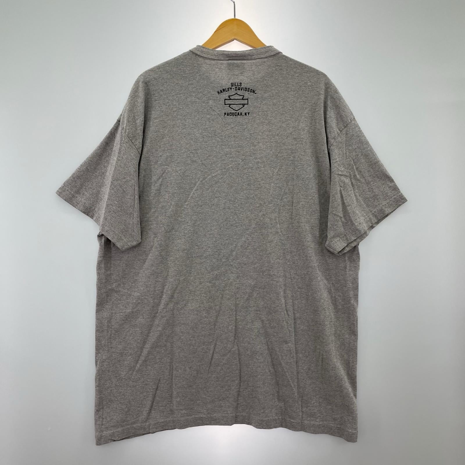 半袖Tシャツ ヘンリーネック オーバルロゴ グレー グレー