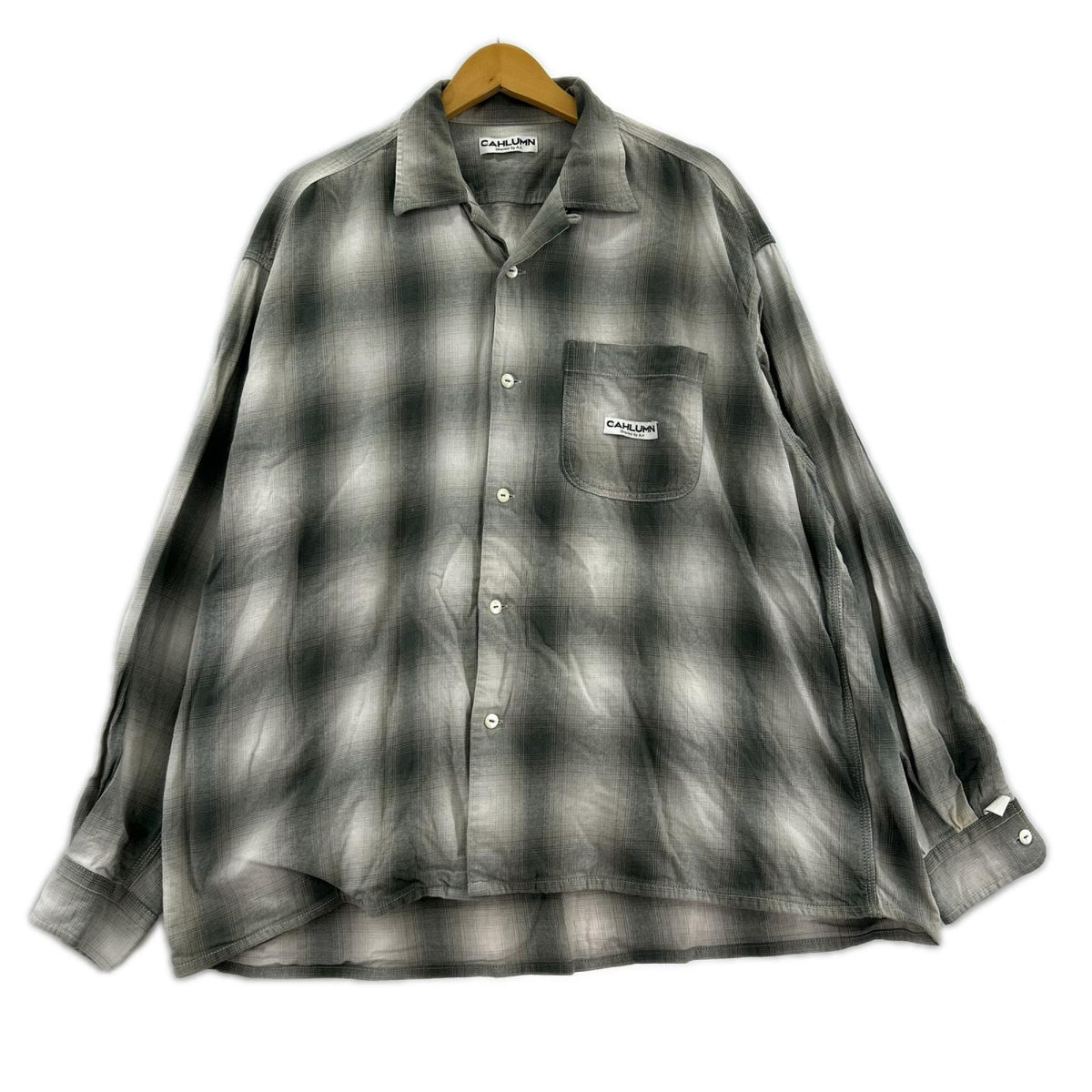 長袖シャツ CAHLUMN 231-1035 シャドウチェック (M) M グリーン