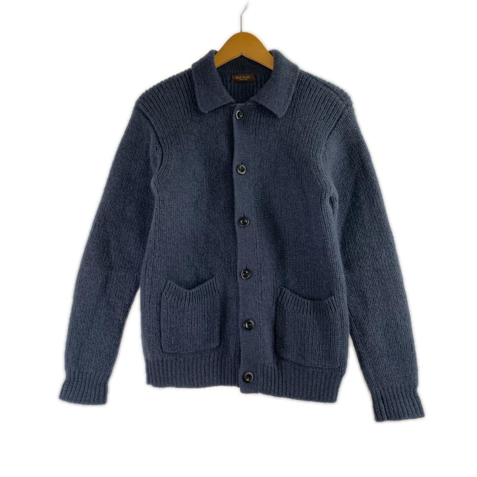 カーディガン リブカラーカーディガン GRY M M ネイビー