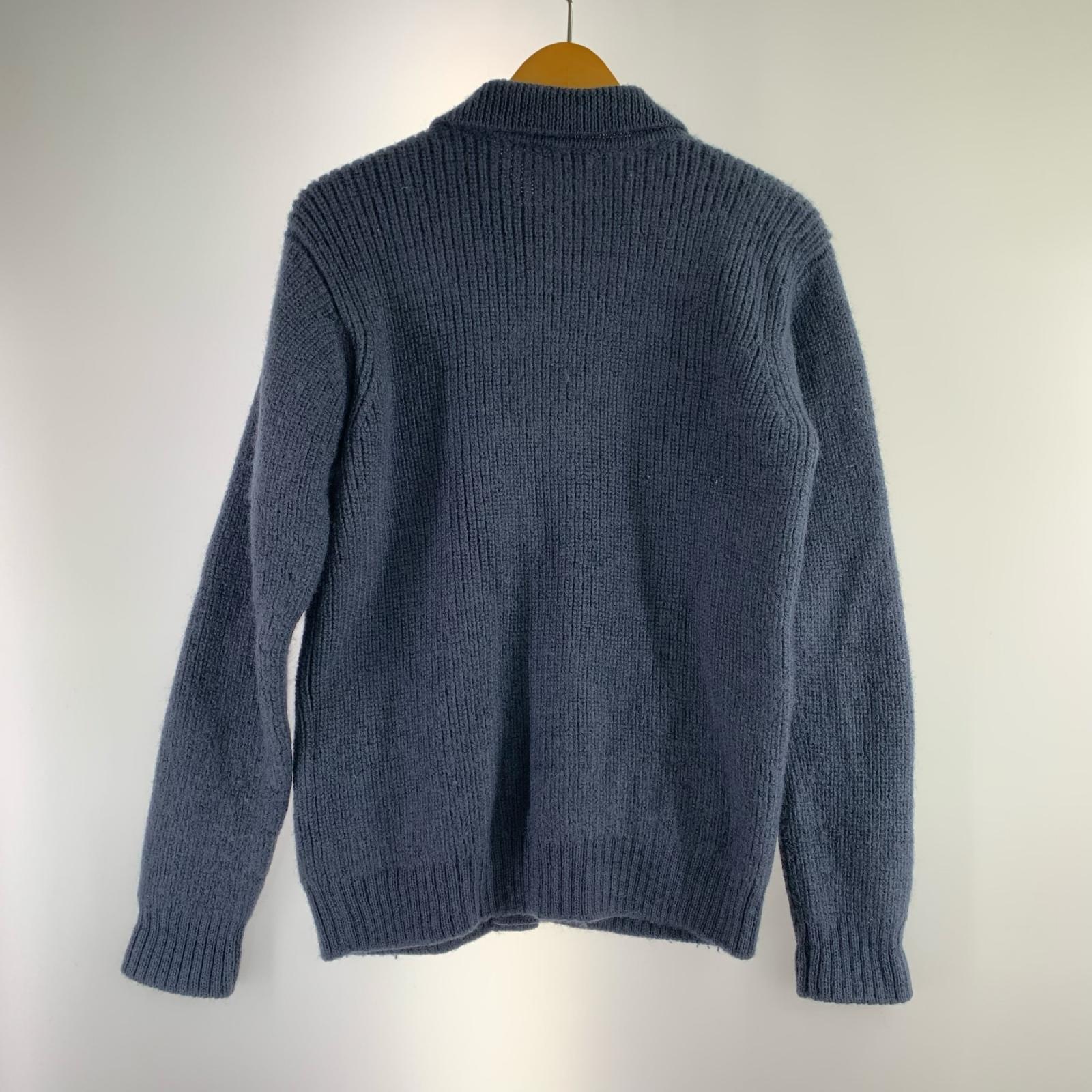カーディガン リブカラーカーディガン GRY M M ネイビー