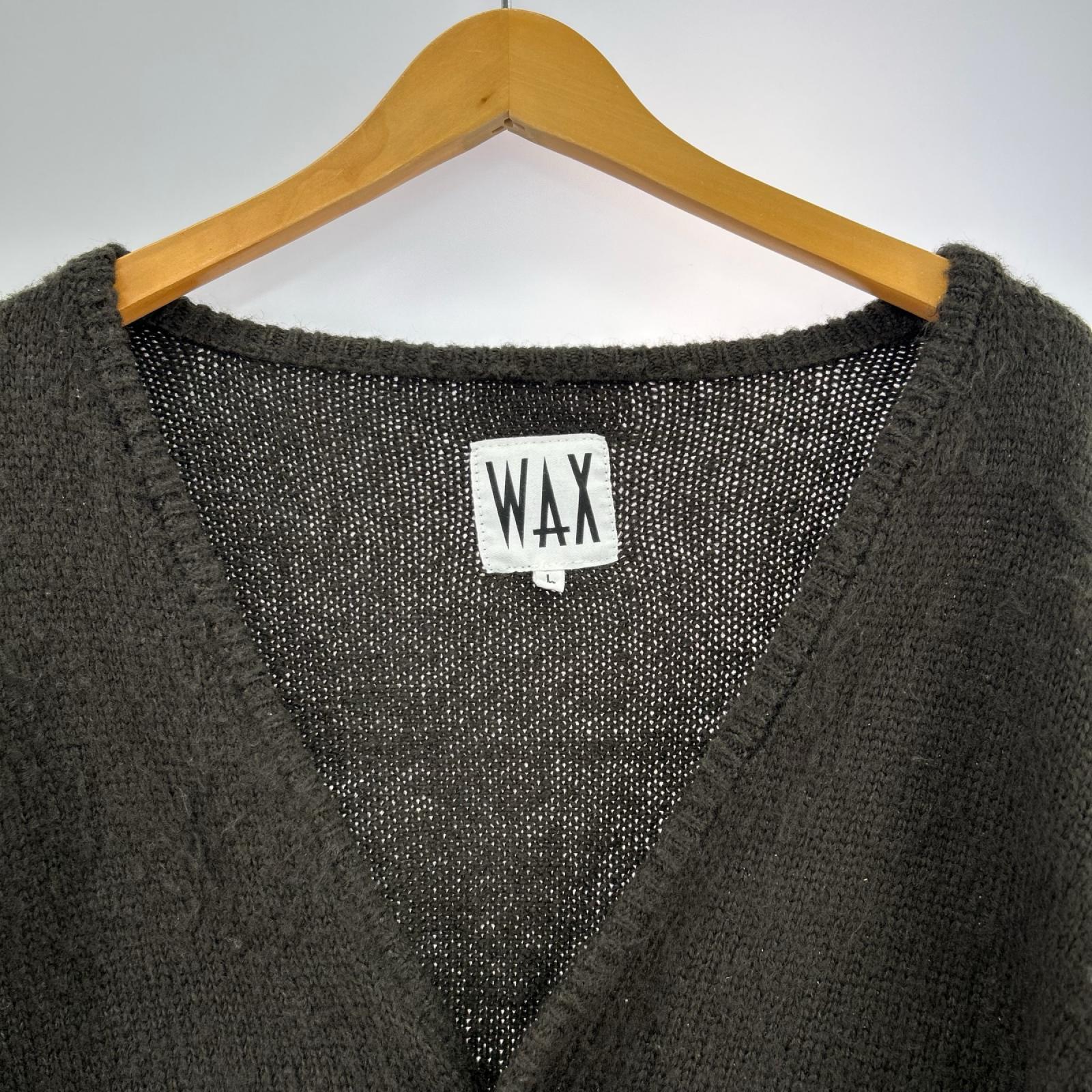 カーディガン WAX アクリル 茶 (L) L ブラウン