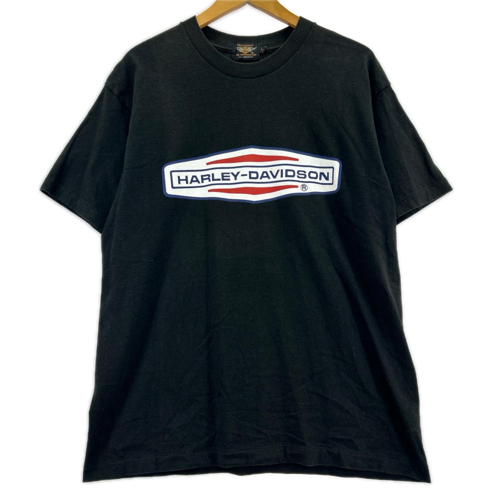 半袖Tシャツ 90s HDC社 レーシングロゴ L ブラック