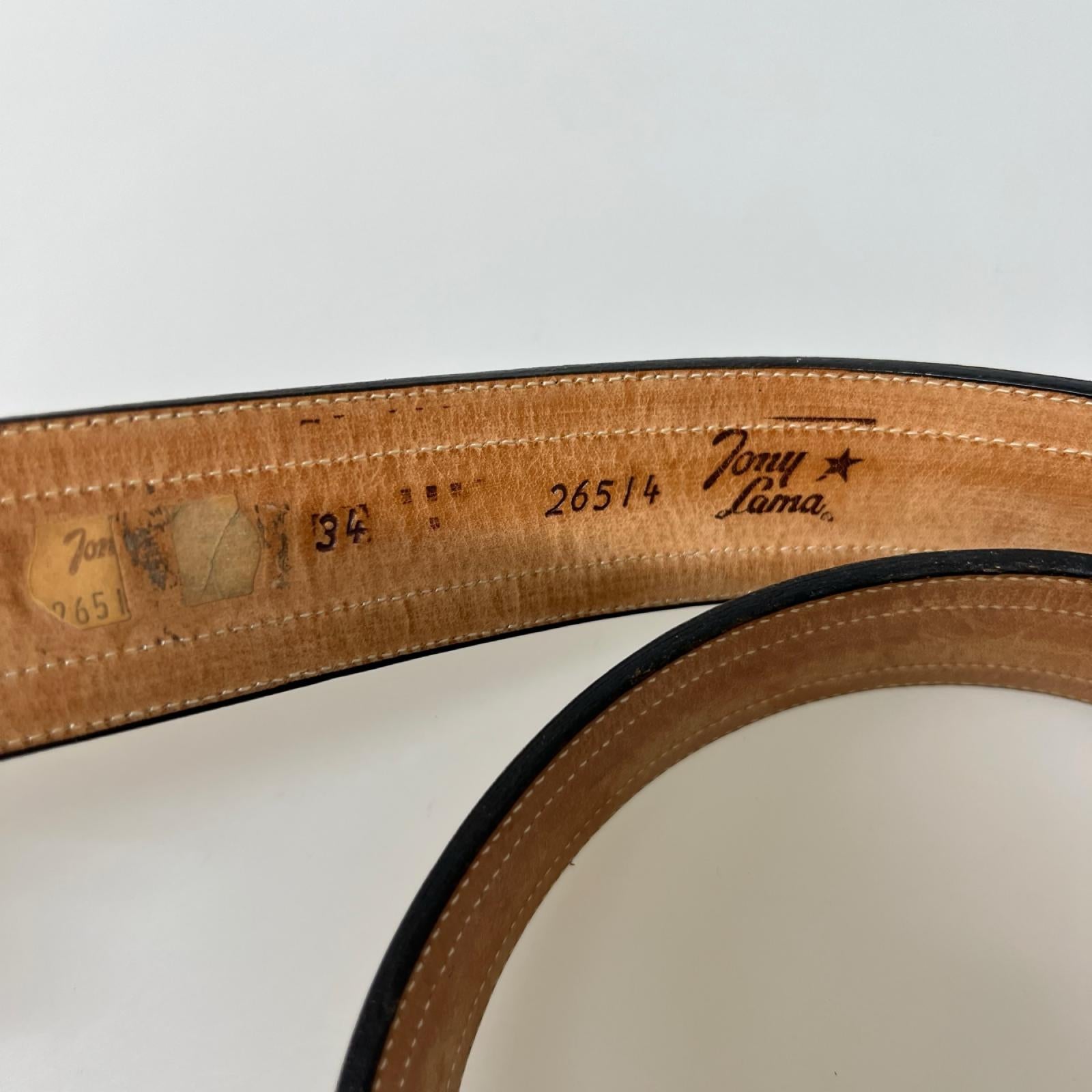 その他アクセサリー tony lama ウエスタンベルト 茶 ブラウン
