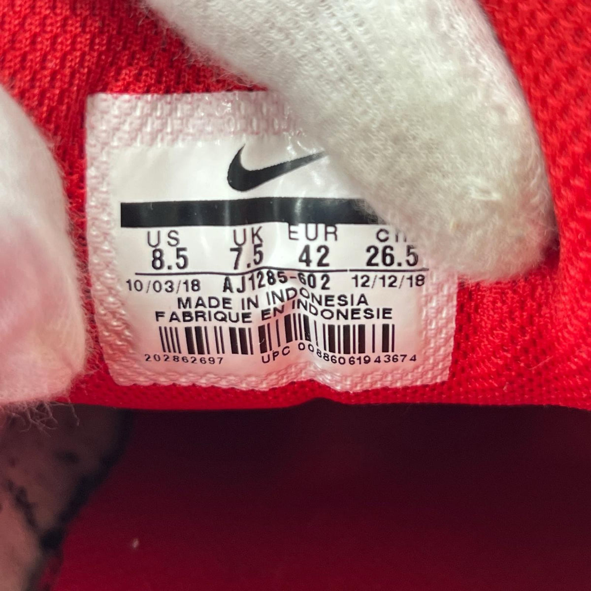 スニーカー AIR MAX 90 26.5cm AJ1285-602 26.5cm (US8 1/2 UK8 EU43) レッド