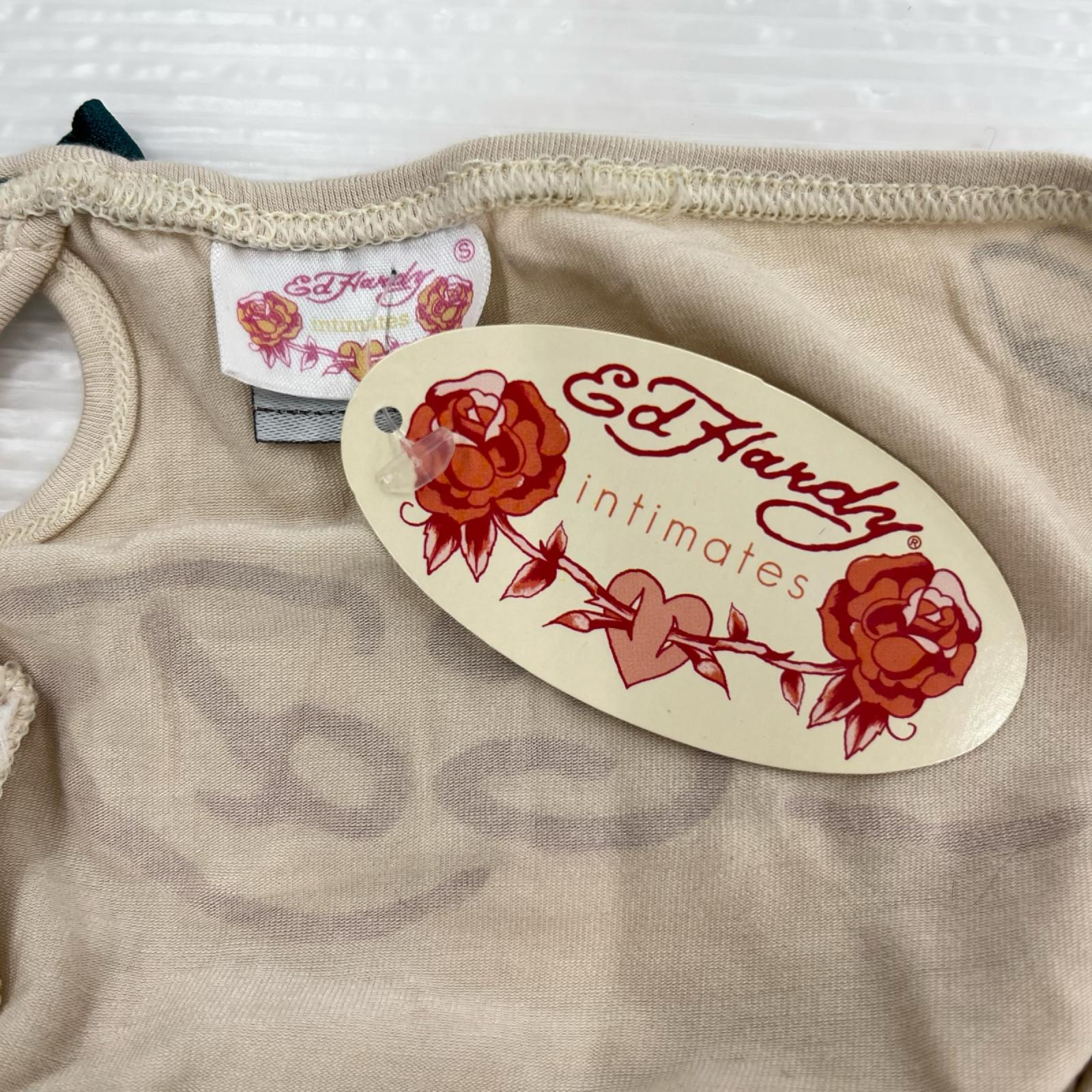 パンツ Ed Hardy レース切り替えレイヤードパンツ ベージュ