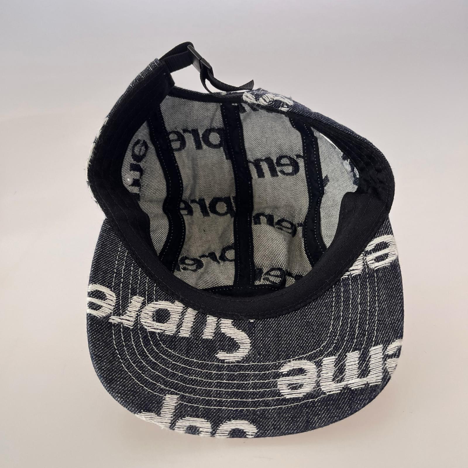 キャップ Jacquard Logos Denim Camp Cap ネイビー