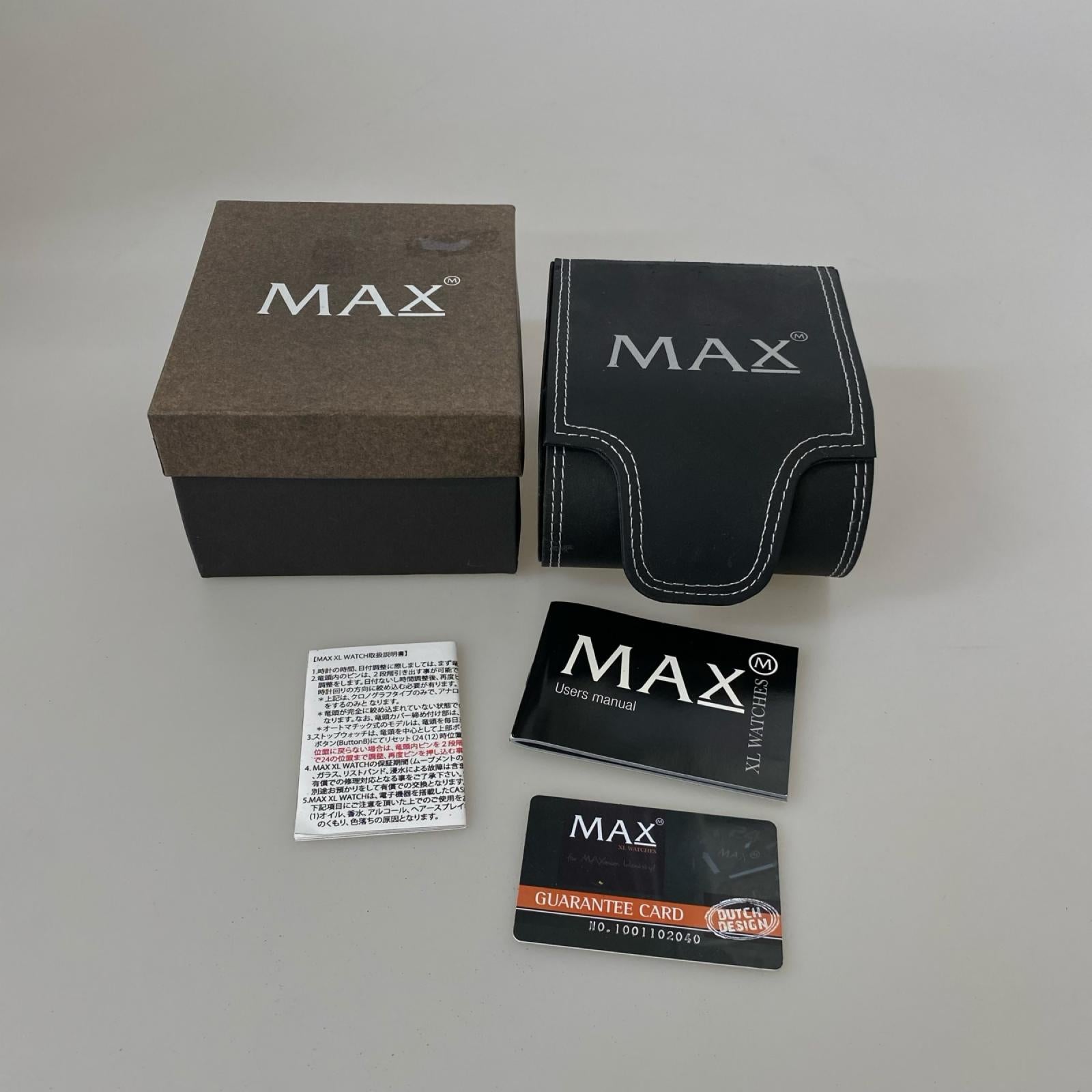 腕時計 MAX アナロク腕時計 ブラック