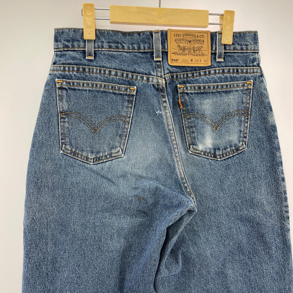 デニムパンツ USA製 90S オレンジタブ 560 (W29L30) 29 ブルー