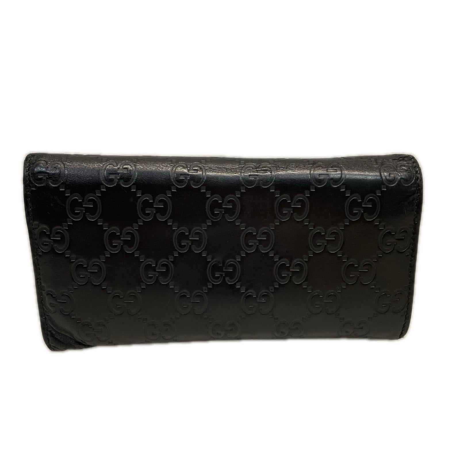GUCCI グッチシマ リネアキャット フラップロングウォレット