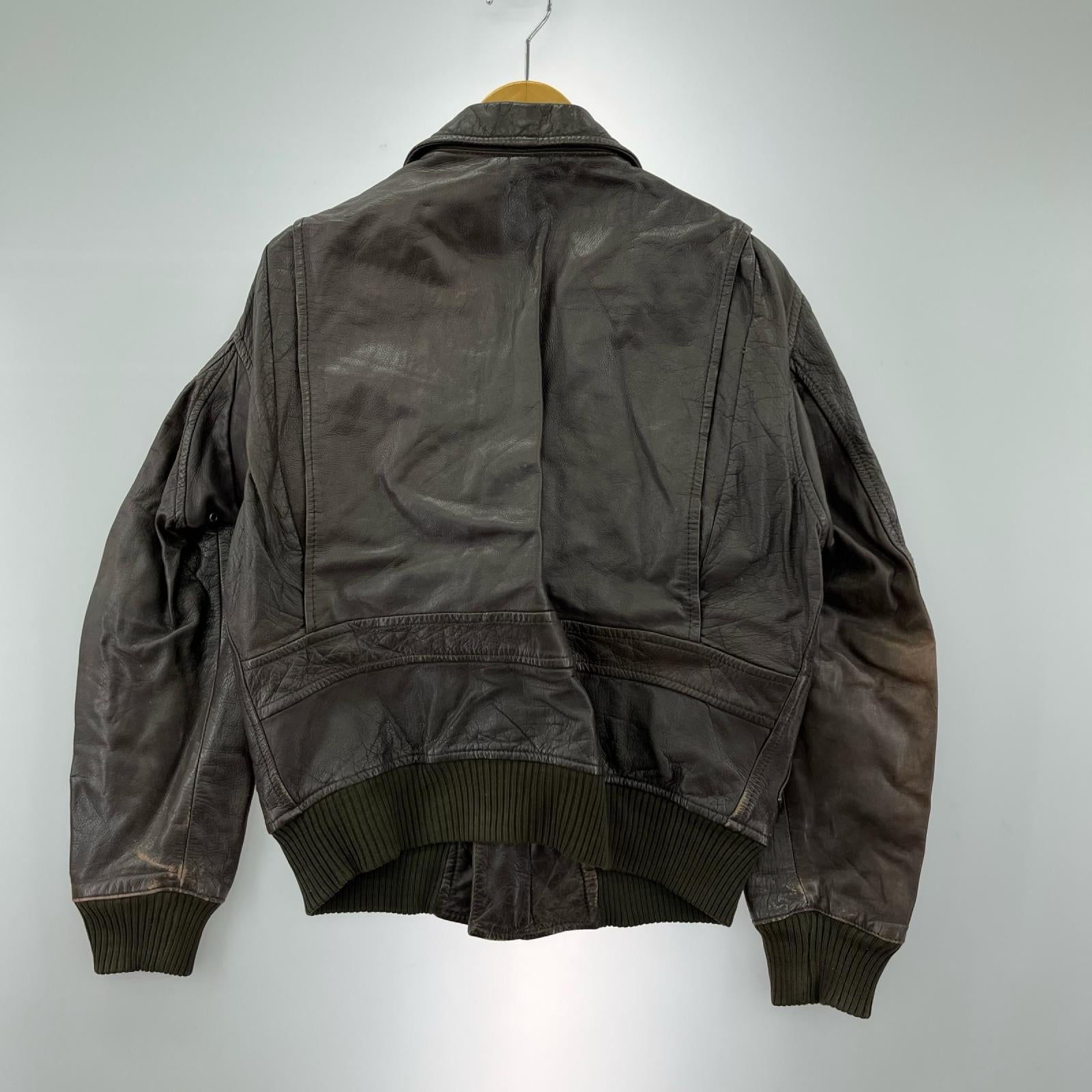 レザージャケット OLD・VINTAGE A-2 ワッペンレザージャケット ブラウン M ブラウン