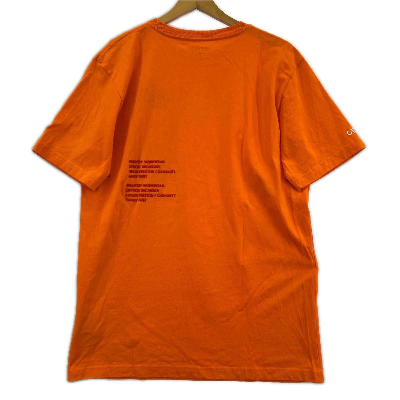 半袖Tシャツ ×HERON PRESTON Logo Tee S オレンジ
