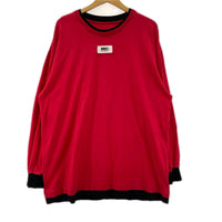 長袖Tシャツ Long sleeve t-shirt S レッド