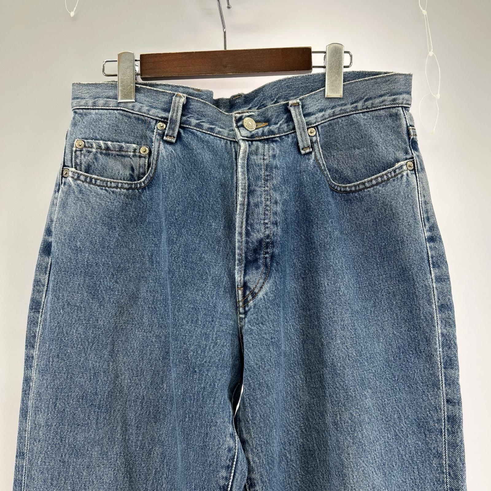 デニムパンツ ボタンフライ ブルー