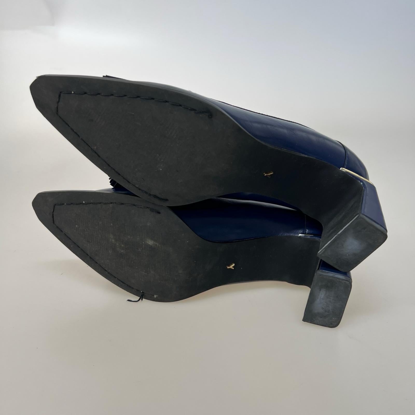 パンプス YELLO 青 (L) L ネイビー
