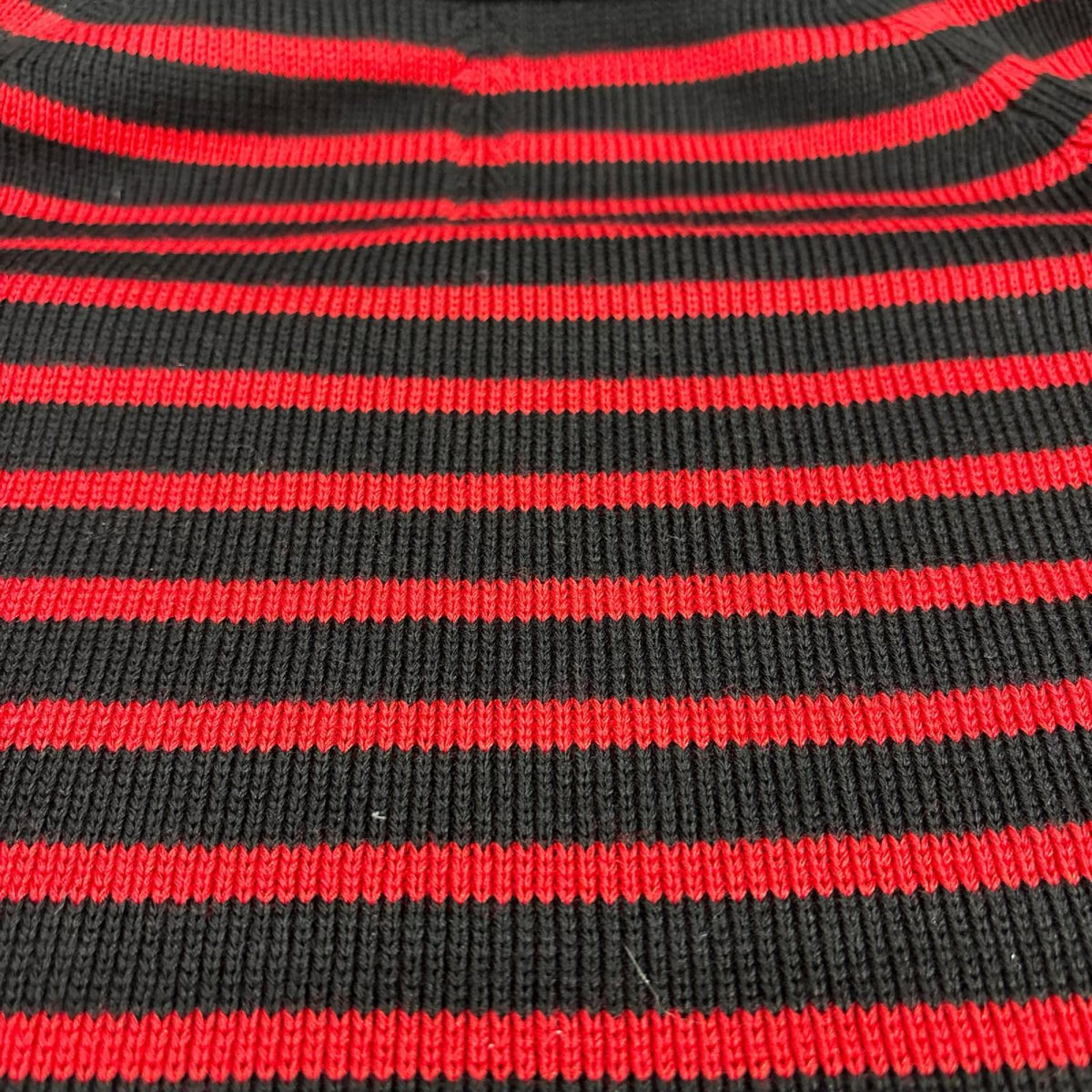 15AW SHOULDER ZIP WOOL BORDER KNIT(S) S