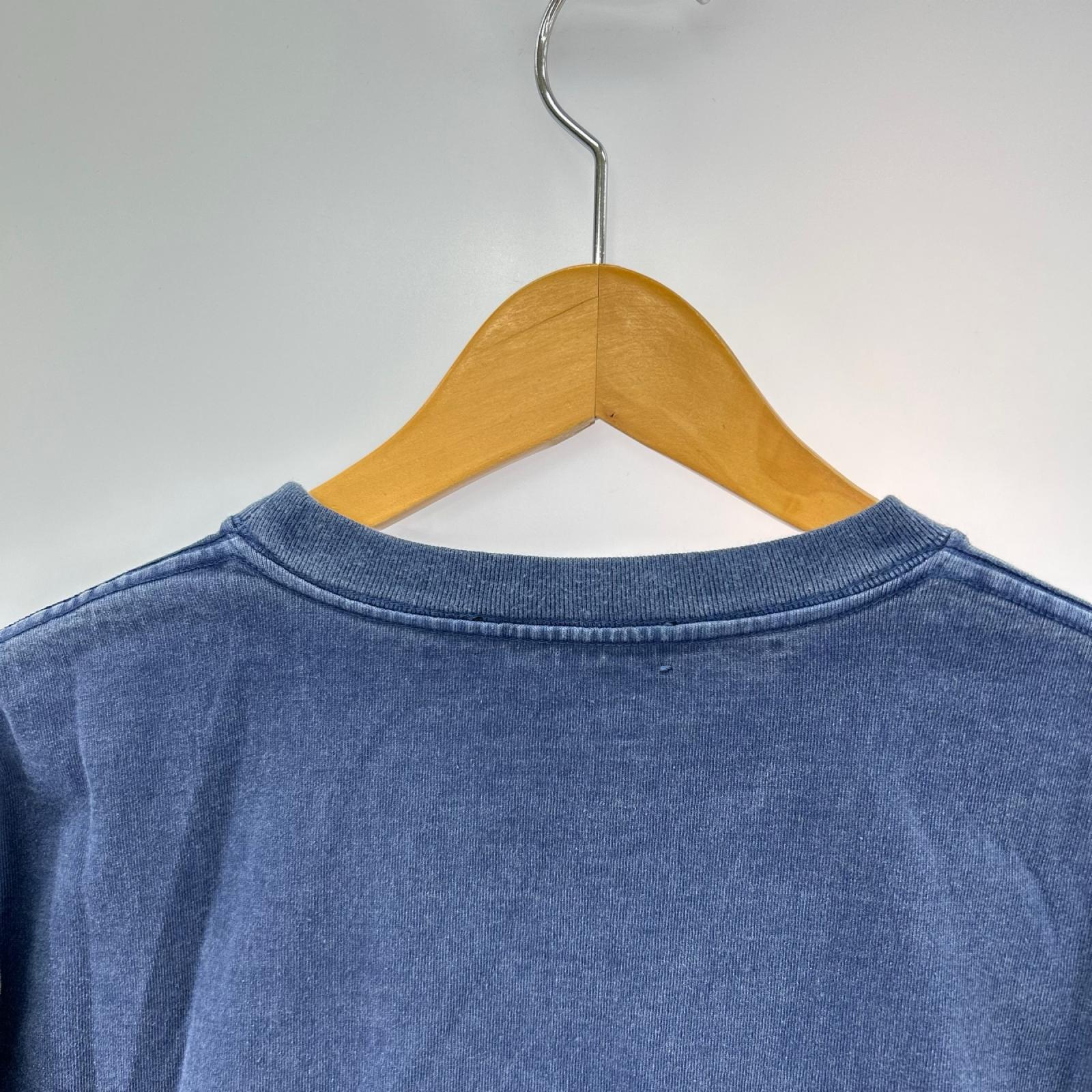 半袖Tシャツ UNDERCOVER 26SS ユーズド加工 ロゴプリント 胸ポケット Tee 2 ネイビー